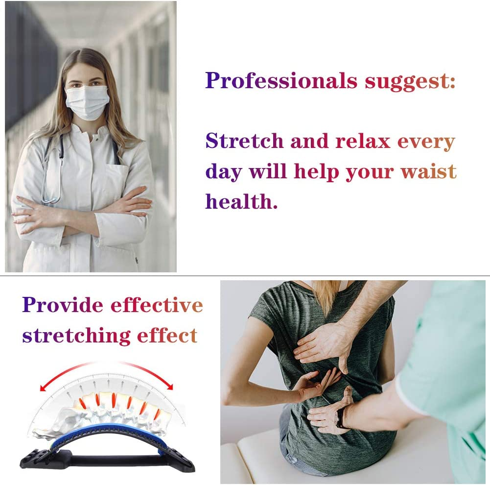 Back Stretcher for Lumbar Spine, Lower Back Stretching Device with 3-Level Different Stretching Archs Relieves Back Pain Caused by Herniated Disc, Sciatica, Scoliosis image number 5