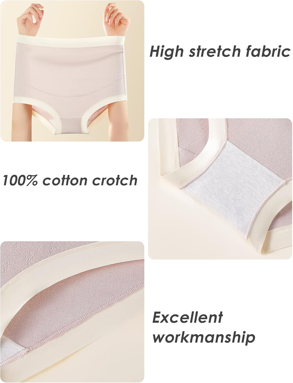 KEOYA Women'S over Bump High Waisted Maternity Underwear Cotton Stretch Pregnancy Panties Full Coverage Soft Briefs 3 Pack image number 4