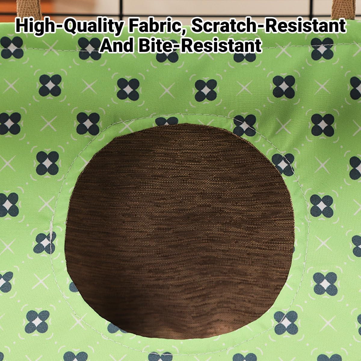 Hanging Triangle Bird Nest for Parrots | Summer Bird Sleeping Nest | Scratch-Resistant Hammock for Sun Conure, Monk Parakeet, Peony, and Starling Birds image number 4