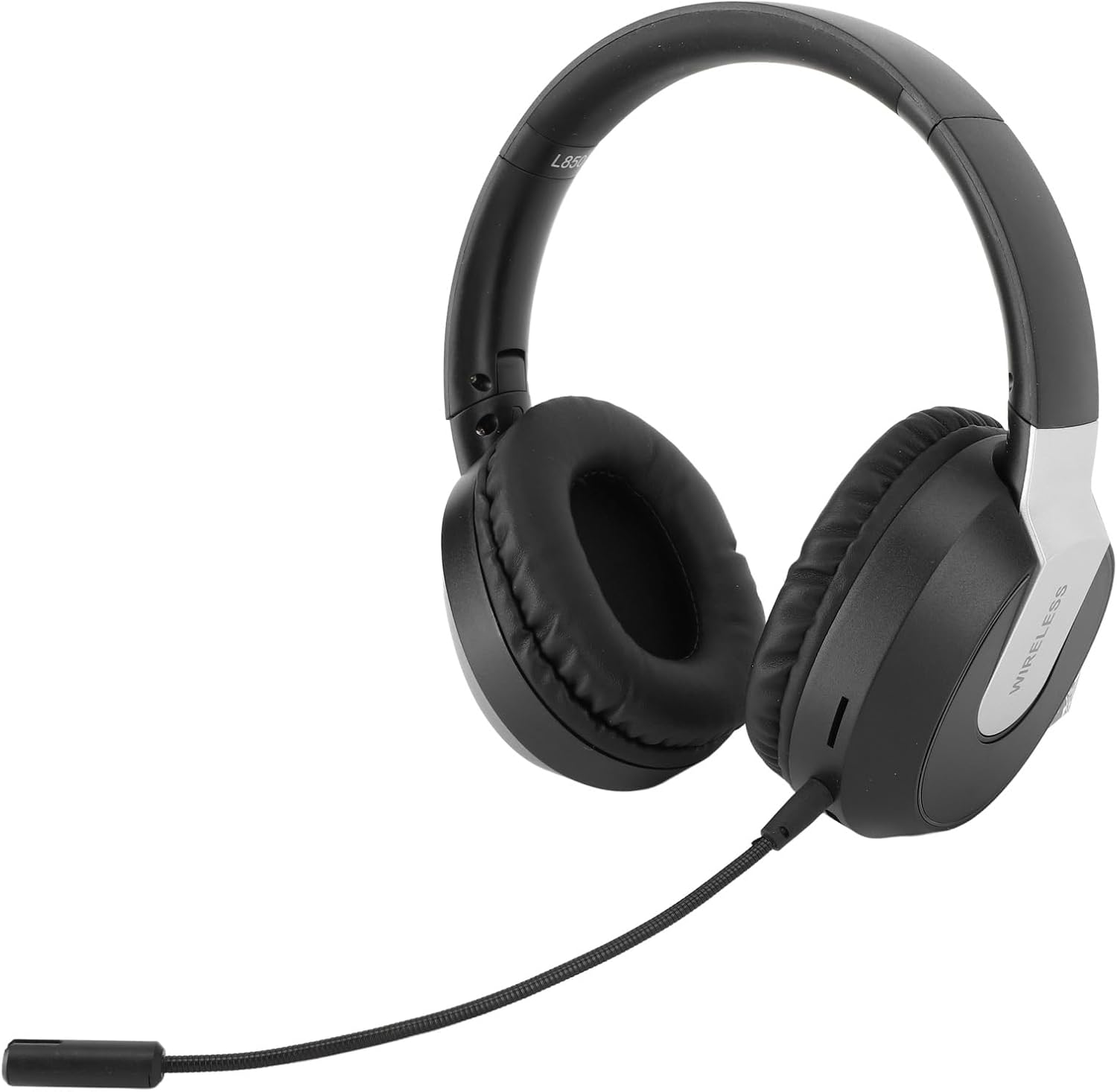 Wireless Gaming Headset with Detachable Microphone, RGB Light Noise Canceling Bluetooth Headphones, 400Mah Full Wrap around over Ear Headphones, for Laptop Computer (Black)