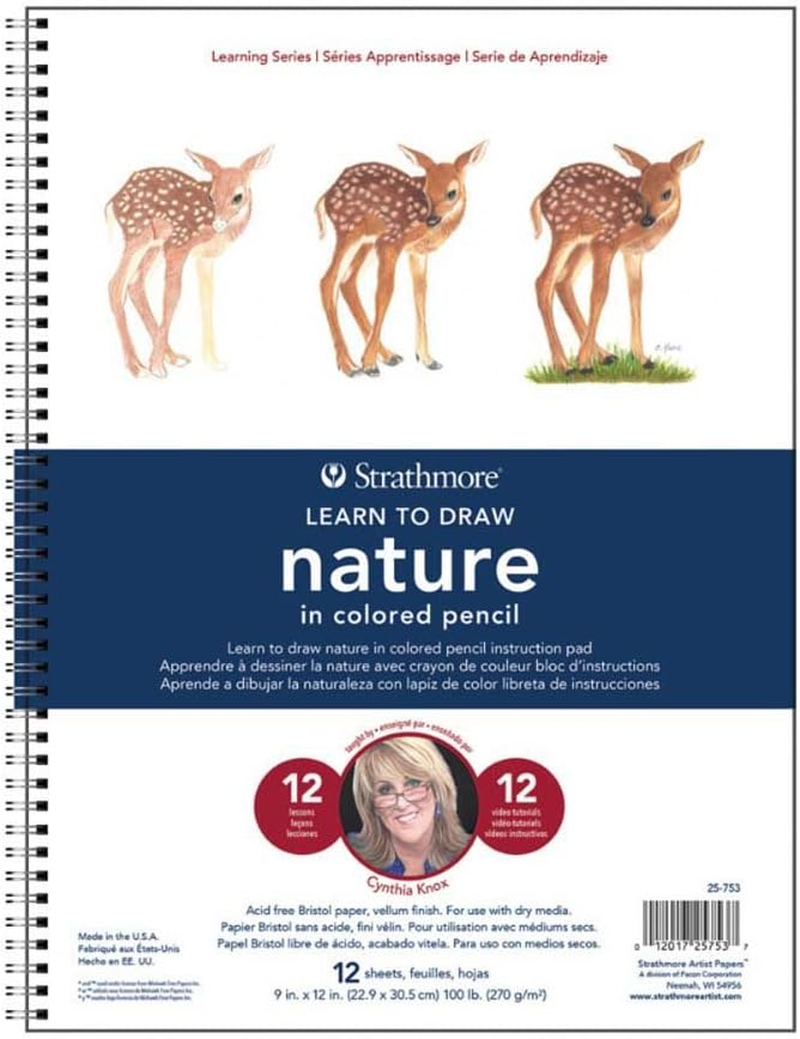 Strathmore (25-752 300 Learning Series Colored Pencil Textures Pad, White, 9X12 In