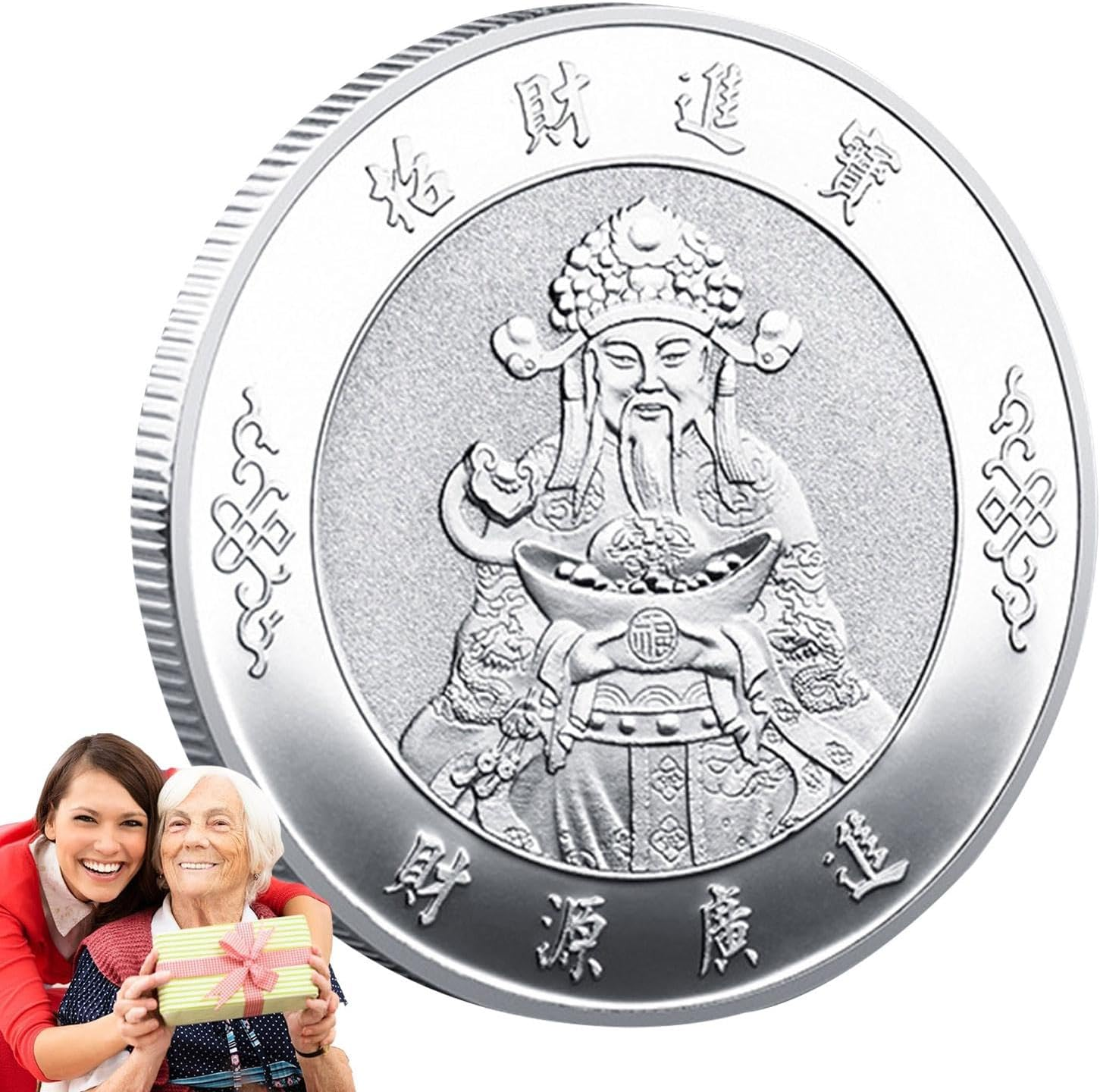 Chinese Lucky Feng Shui - Chinese God-Of-Wealth Fortune Coin | Money and Treasures Will Be Plentiful Lucky Coin May Wealth Come Generously to You Chinese God-Of-Wealth Lucky Charm image number 5