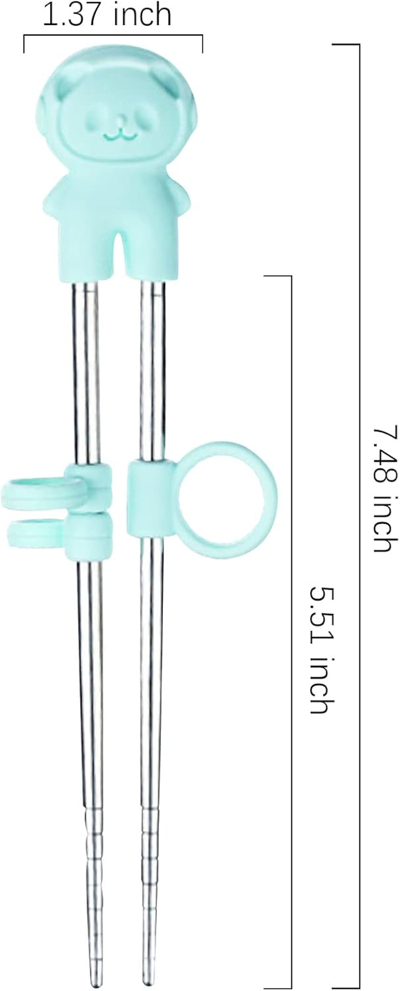 2 Pairs Training Chopsticks with Case Learning Chopstick Helper Stainless Steel Reusable Metal Beginner Chopsticks Pink and Blue