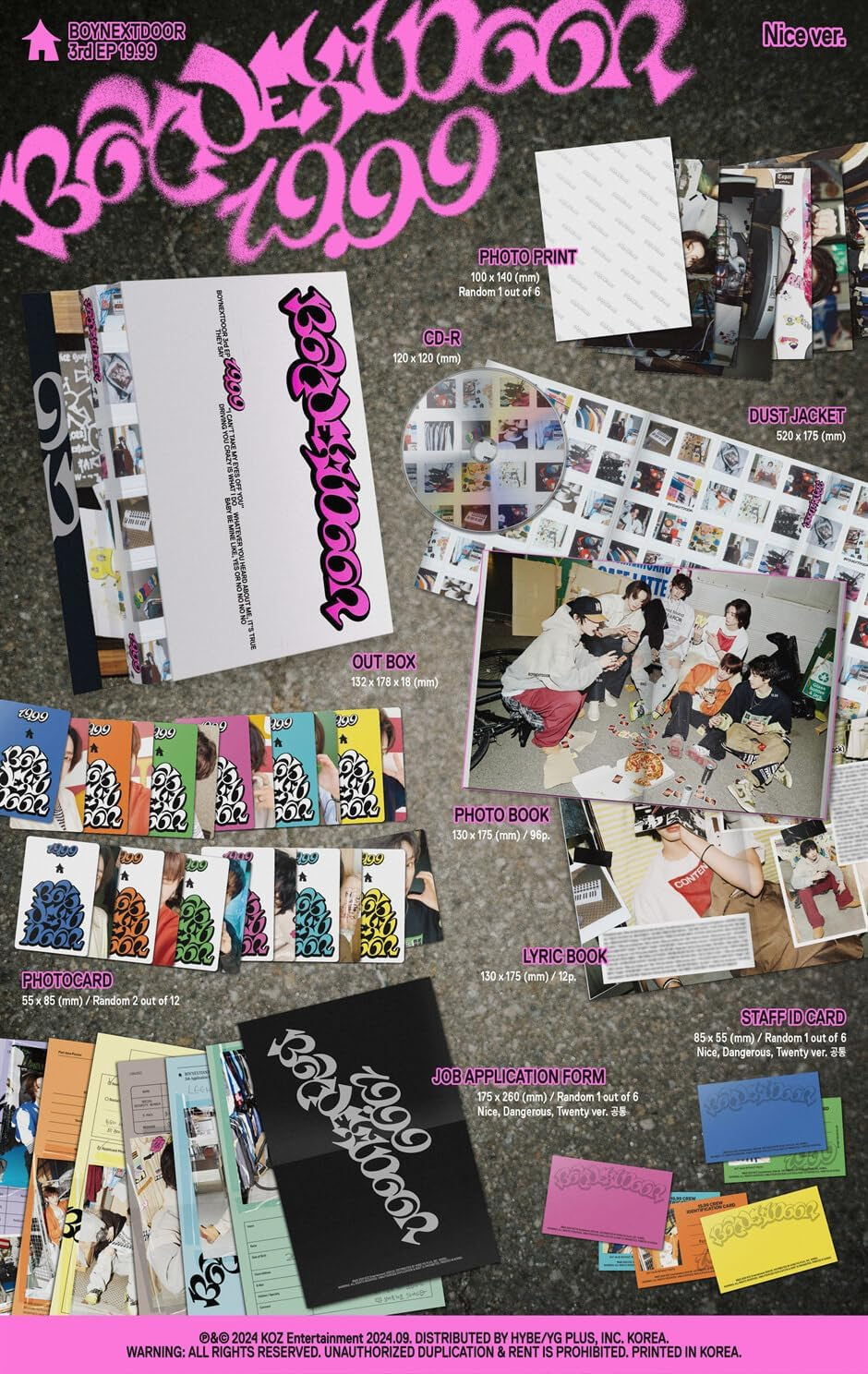 19.99 3Rd EP Album with Tracking BND (Set(3 Standard+1 Clink+Weverse Albums)) image number 6