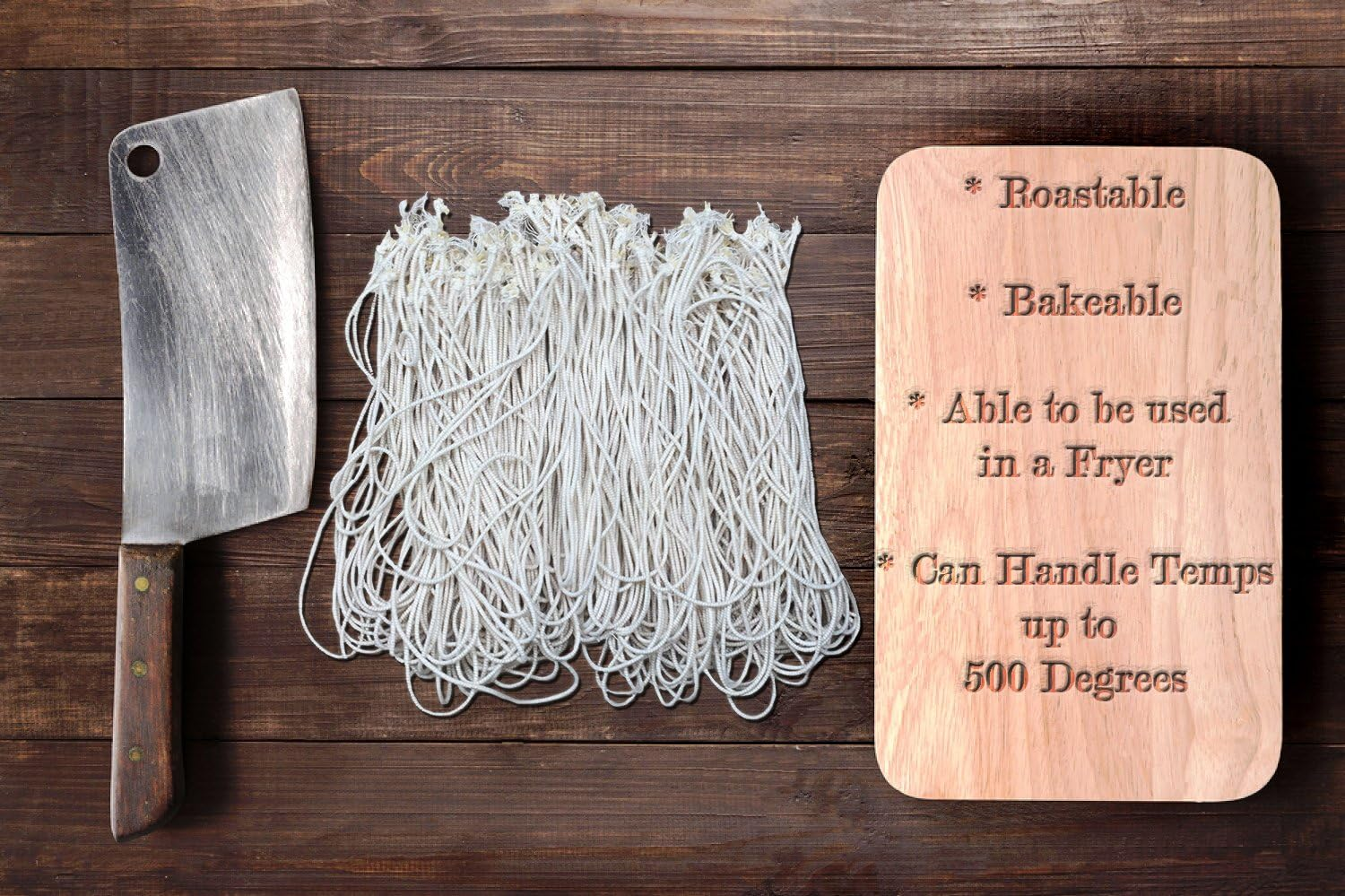 Rotisserie Elastic and Cotton Blend - Stretchy Twine - Food Grade - Heat Safe - Cooking Ties - Poultry Loops - 50 Pack image number 3