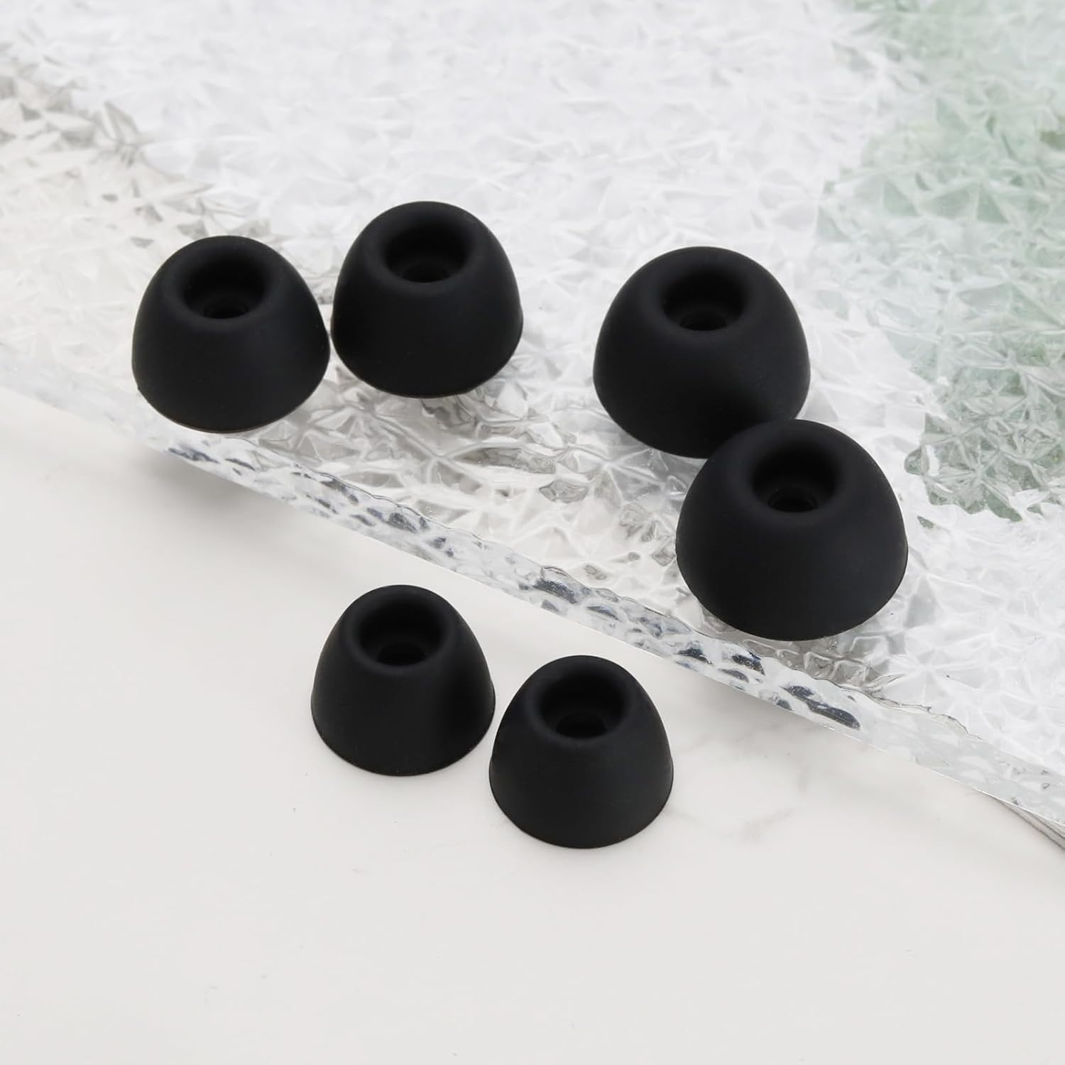 6 Pairs Silicone Earbuds Compatible with Samsung Galaxy Buds 2 Pro Replacement Earbuds Tips Small/Medium/Large 3 Size, Black image number 2