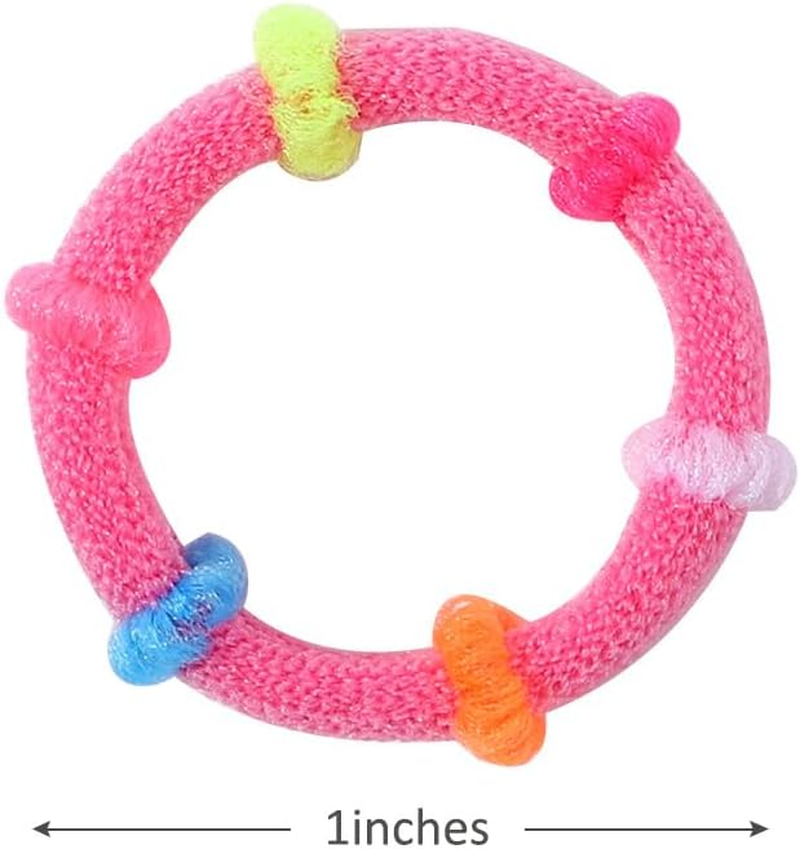 Festfit100Pcs Baby Girl Hair Ties,1 Inch Hair Bow Tiny Hair Bows Hair Tie with Elastic Loop Ponytail Ties Pony Tail Holder Accessories for Infants Toddlers Girls Kids image number 2