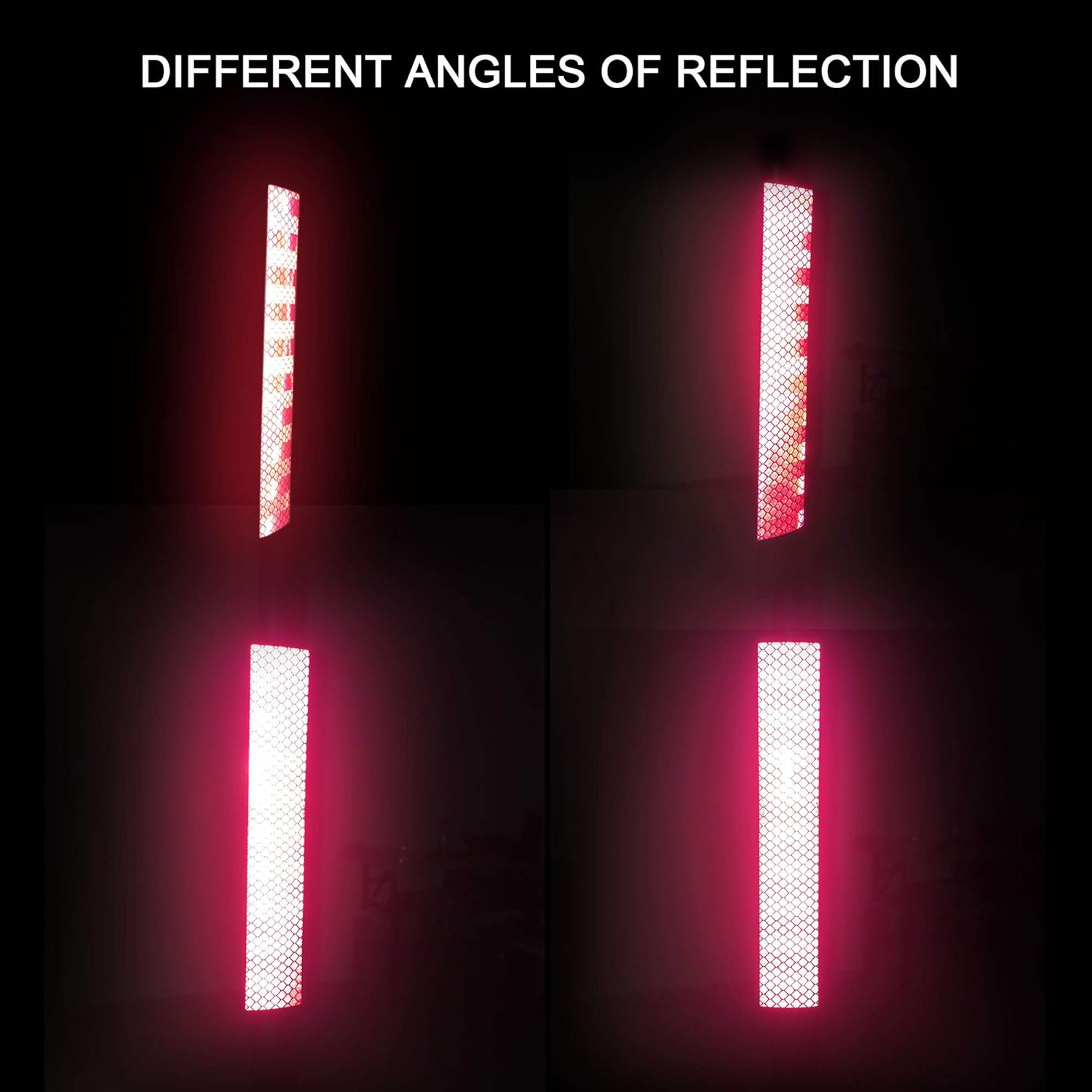 TOMALL 35.2'' Strong Reflective Stripe Stickers High-Intensity Night Visibility Reflective Decal Universal Safety Warning Diamond Grade Waterproof Self Adhesive for Car Trunk (Red) - Orange image number 3