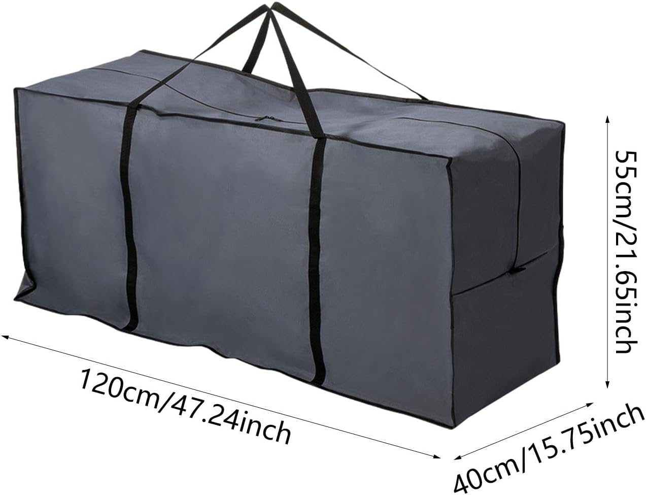 Oshhni Christmas Tree Storage Bag Large Protects against Dust Moisture Xmas Tree Storage Bag for Blanket, Gray image number 4