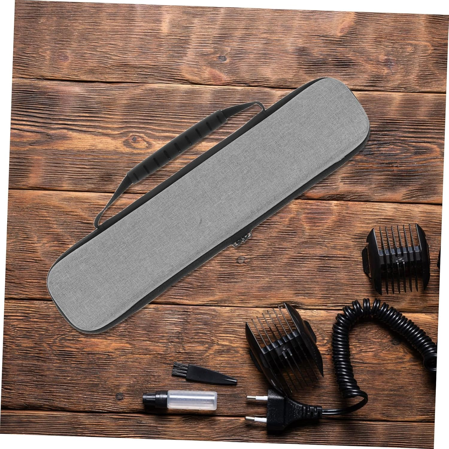 Healeved Curling Wand Storage Bag Hair Iron Hard Case Travel Pouch Hair Tool Organiser Eva Case image number 3