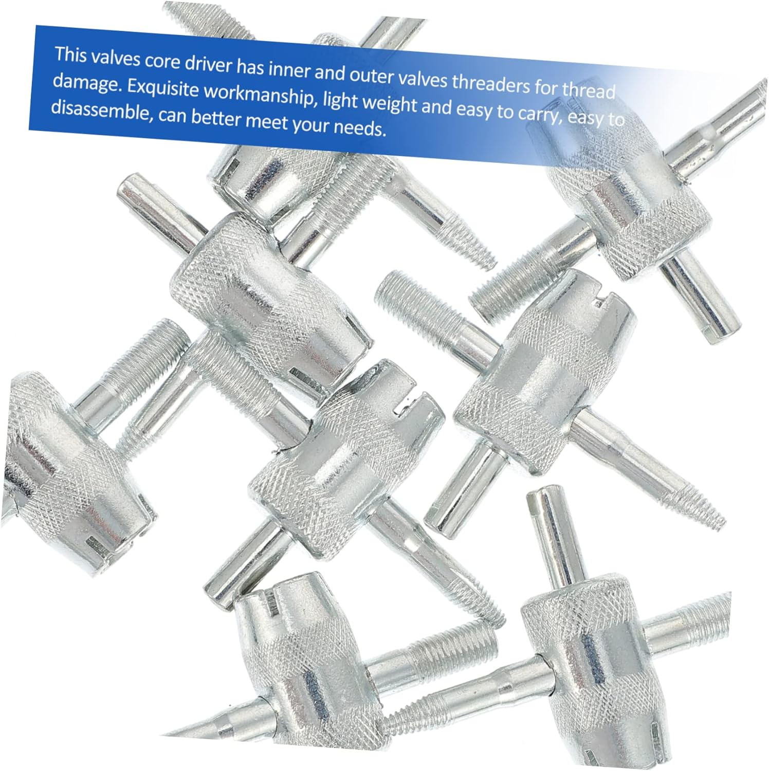 8Pcs Professional Car Tire Valve Core Removal Tool Schrader Valve Stem Remover and Puncher Repair Tools for Auto and Bike Tire Maintenance image number 6
