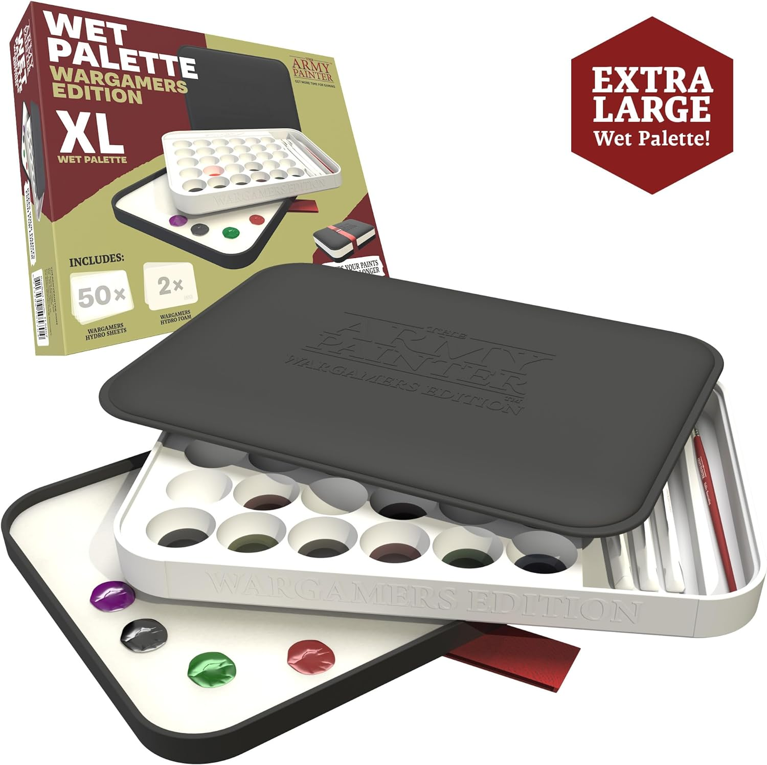 The Army Painter Wargamers Edition Wet Palette - Black White Xl Size image number 6