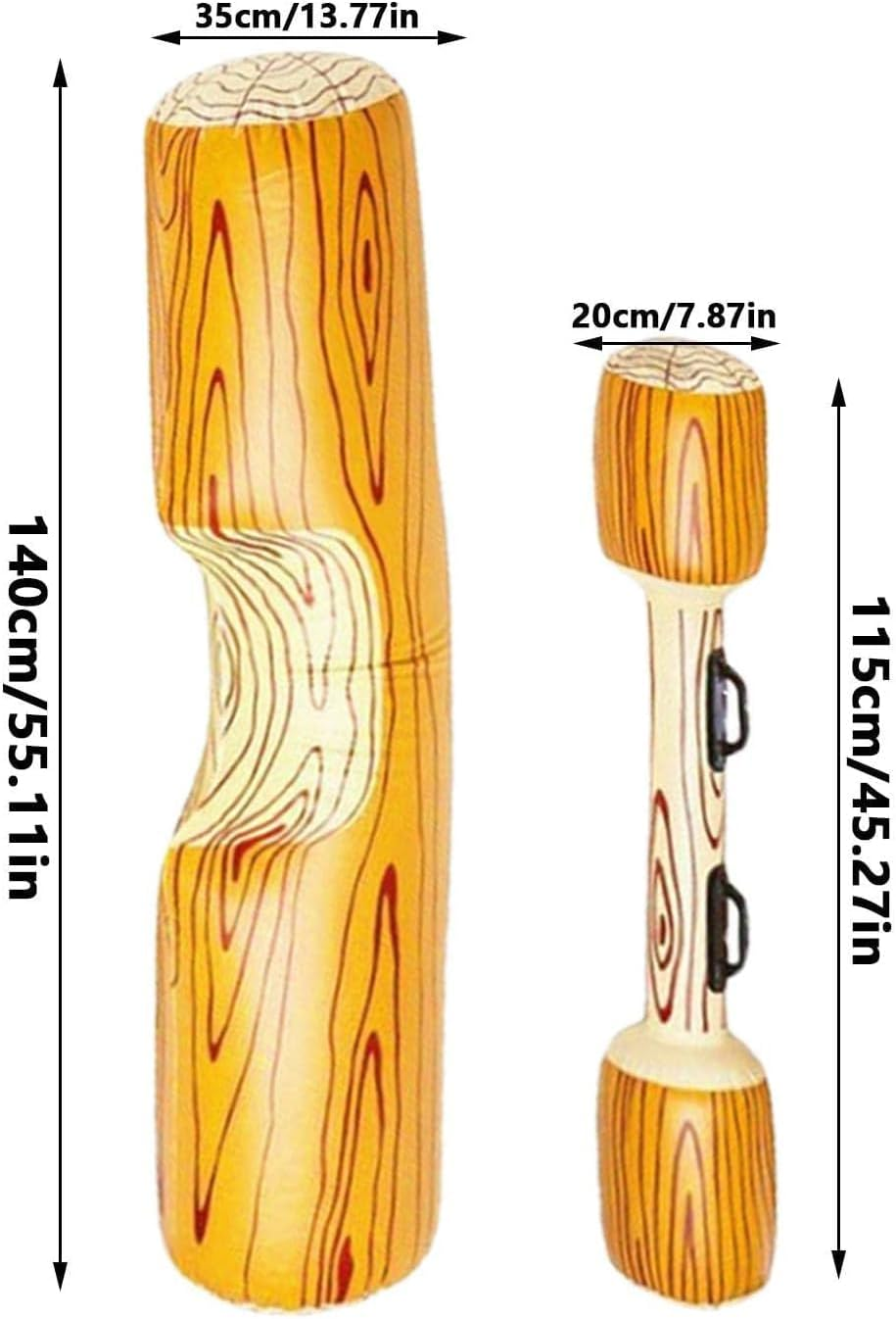 Inflatable Battle Logs,Pool Fighting Battle Log Raft Toy | Pool Party Water Sports Games Wood Grain Floating Row Swimming Pool Inflatable Toys image number 3