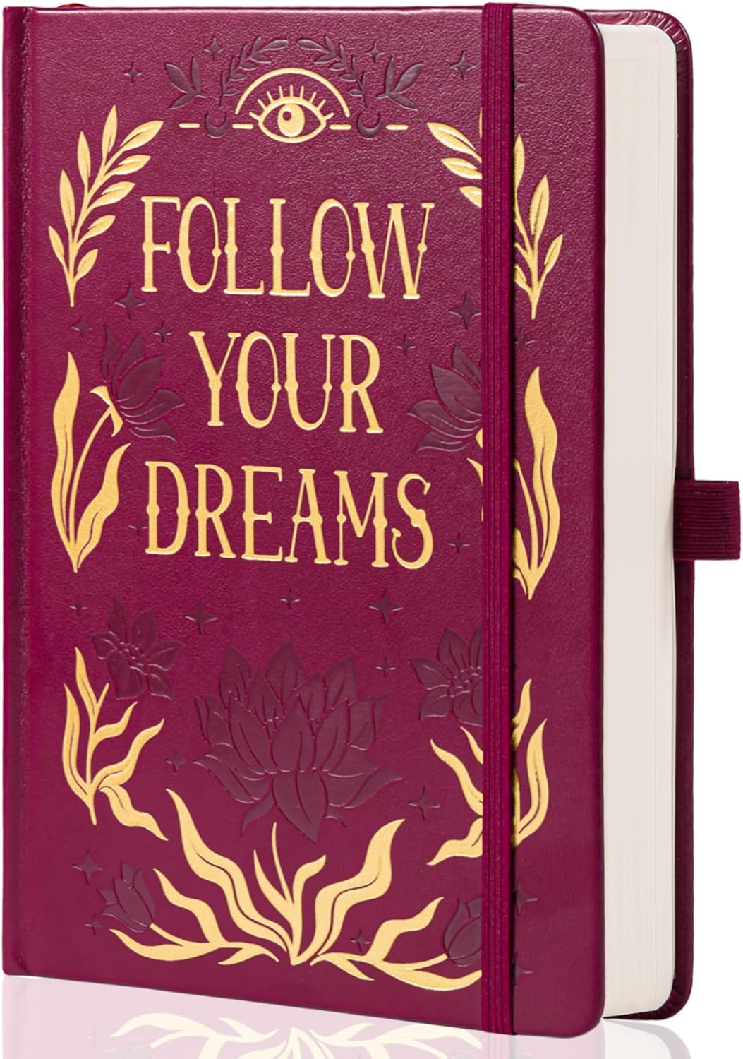 MGGAO College Rule Notebook for Women Men, 318 Numbered Pages Journal, A5 Butterfly Floral Journals for Writing, Aesthetic Notebooks, Work School Note Taking, 5.4" X 8.4"