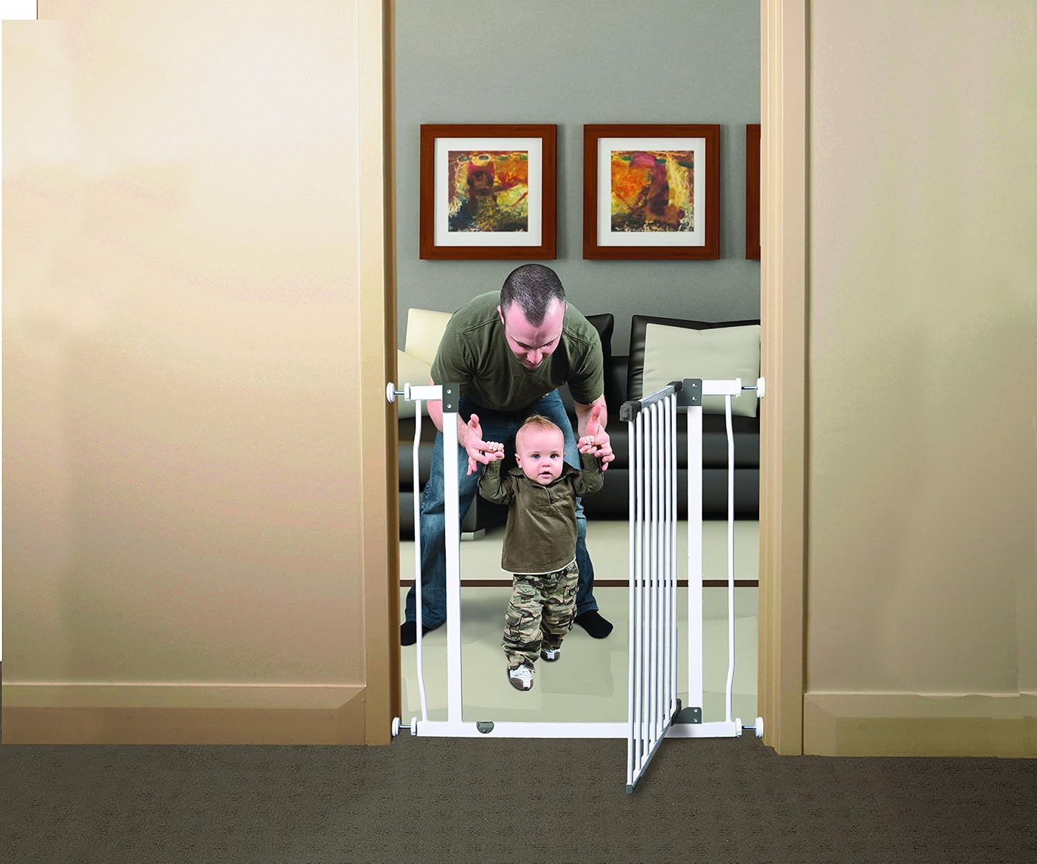 Dreambaby Liberty Xtra-Tall Security Gate with Smart Stay-Open Feature, White, image number 6