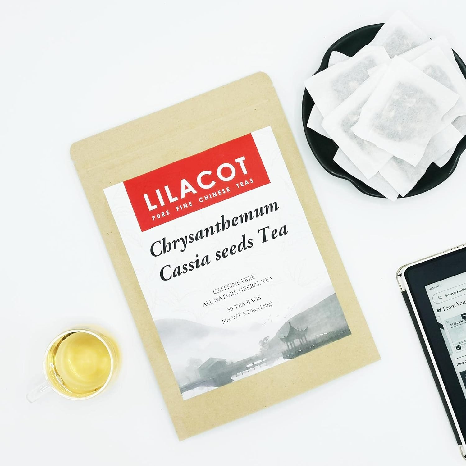 LILACOT Chrysanthemum Cassia Seeds Tea Bags Natural Liver Detox Tea 5Gx30 Teabags image number 3