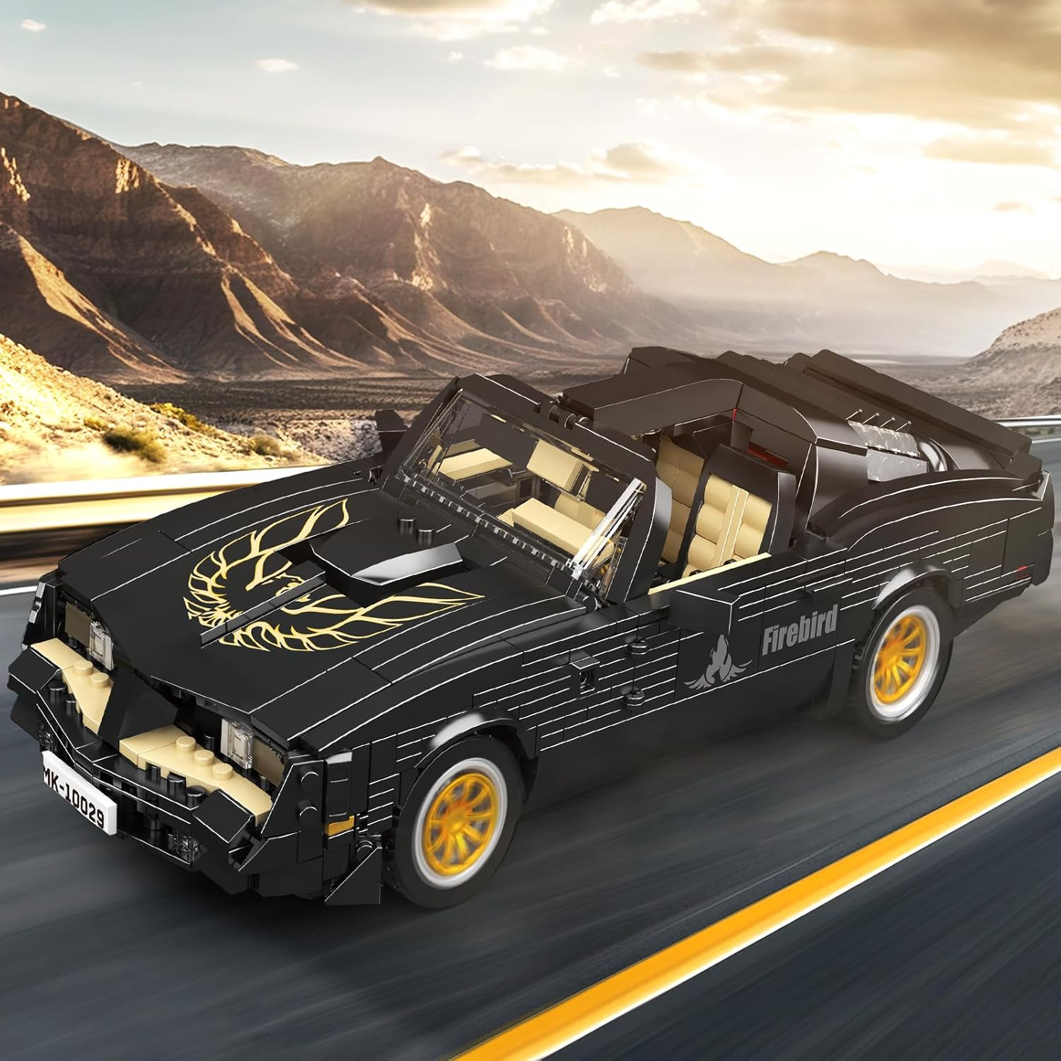 MOULD KING 10029 Technical Sports Car Building Kit,1557+ PCS Firebird Muscle Car Model, Creative Construction Toy for Teens and Adults 14+ image number 4