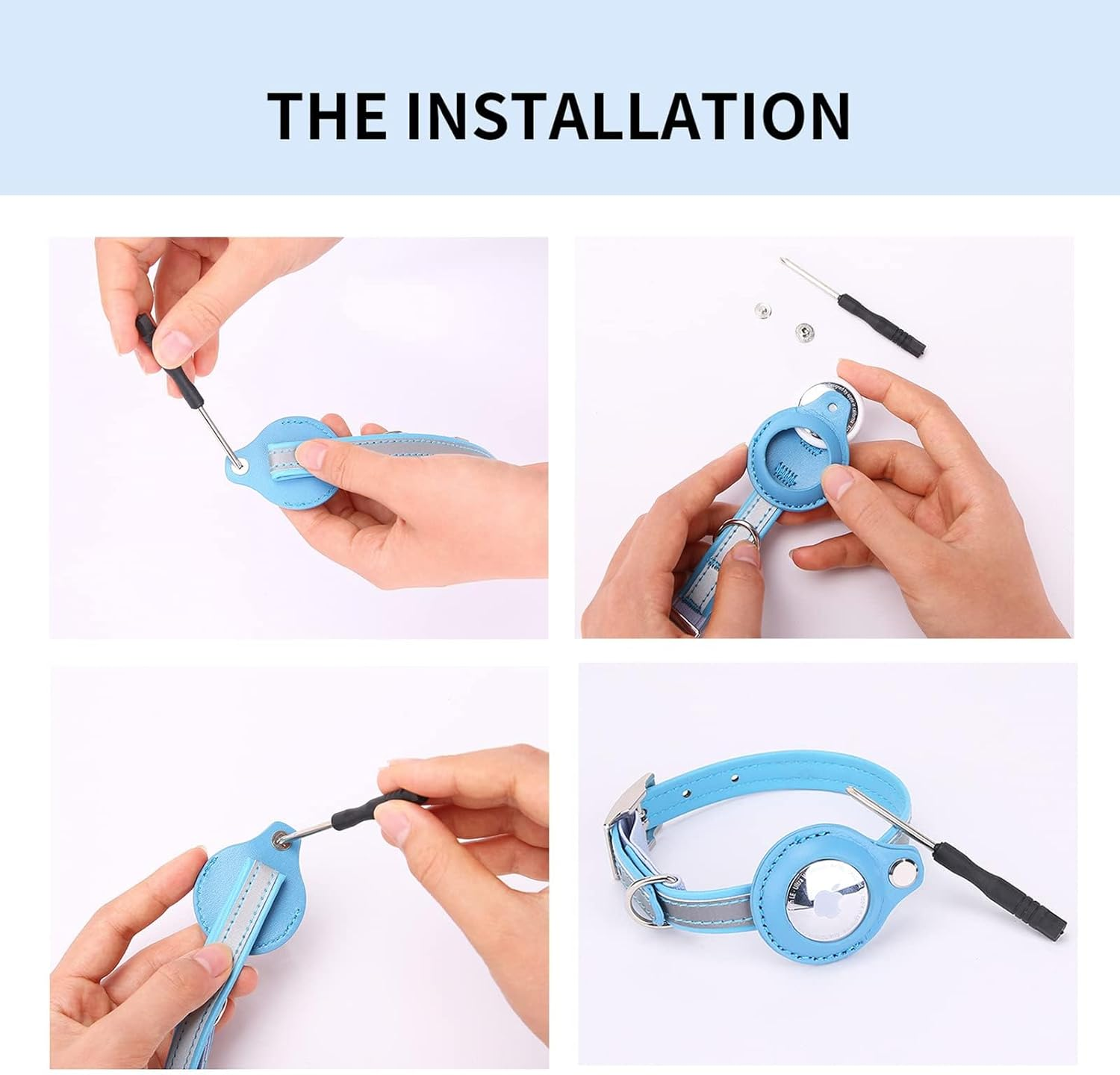 Cozioz Reflective GPS Pet Collar with Adjustable Holder and Bell &ndash; Anti-Lost Tracker Collar for Cats, Kittens, and Small Dogs (L) image number 3