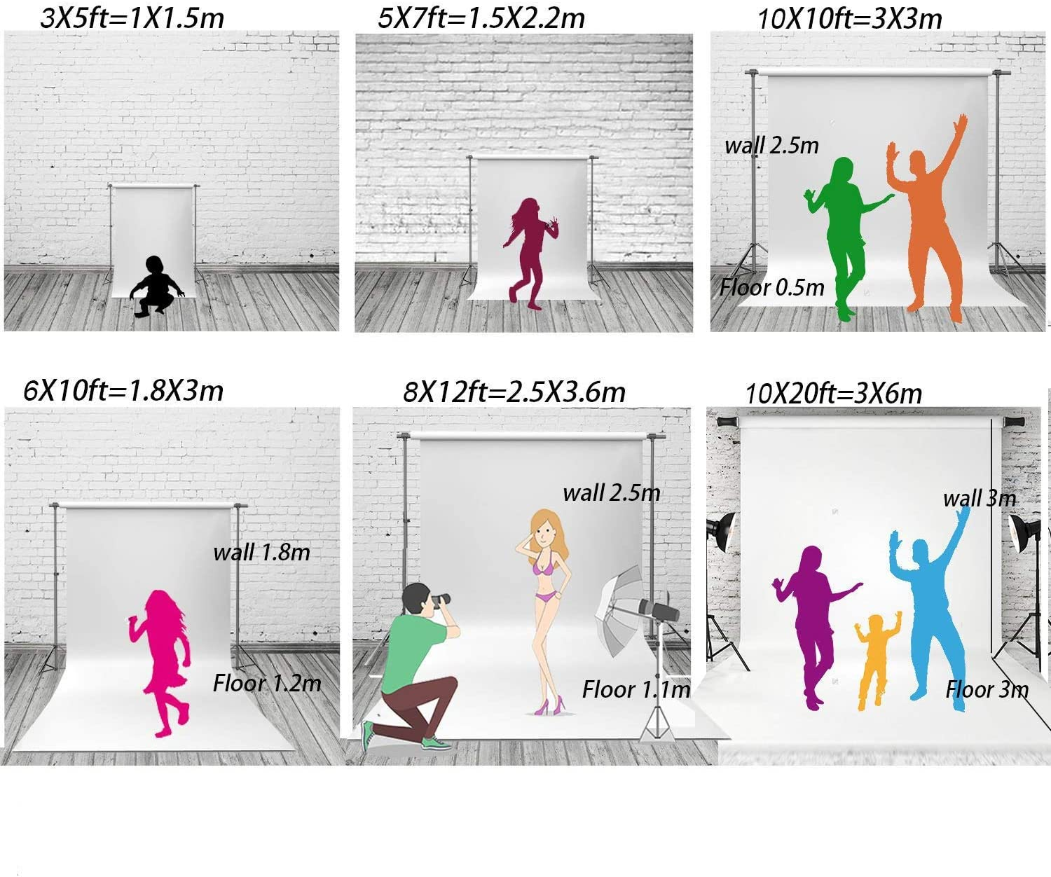 AIIKES 8X6FT Winter Photography Backdrop Glitter White Snow Forest Pine Tree Backdrop Christmas Holiday Party Decor Banner Kids Portrait Photo Studio Props 12-621 image number 3