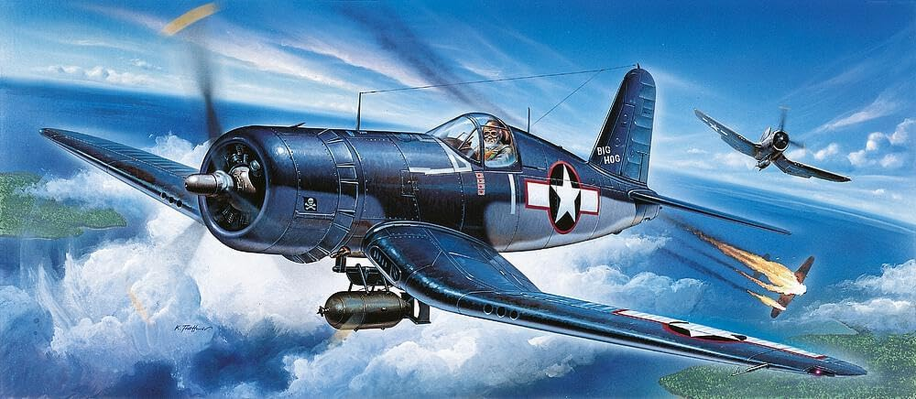 Academy 1/72 Scale F4U-1 Corsair Plastic Model Kit image number 1