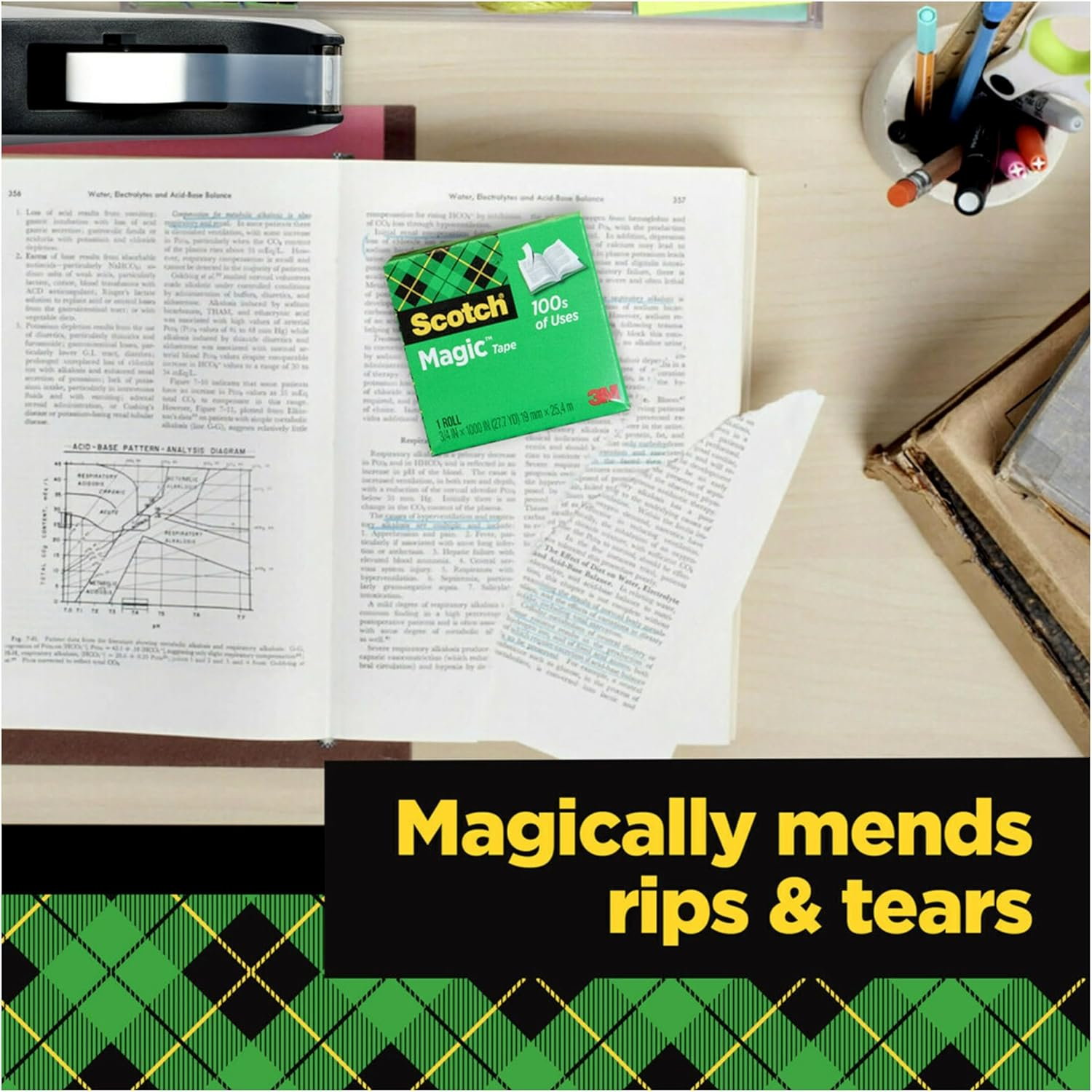 Scotch Magic Tape, 12 Rolls, Numerous Applications, Invisible, Engineered for Repairing, 3/4 X 1000 Inches, Boxed (810K12) image number 1