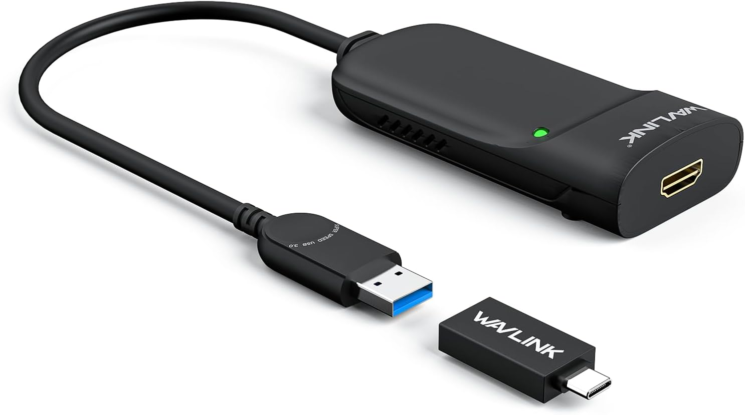 WAVLINK Universal USB 3.0 or USB-C to HDMI Adapter, Displaylink Chips External Video Card 2K Display Monitor,Supports 2560 &times; 1440 Resolution with Audio Port for Windows&Mac OS 10.14 or Latest&Linux image number 4