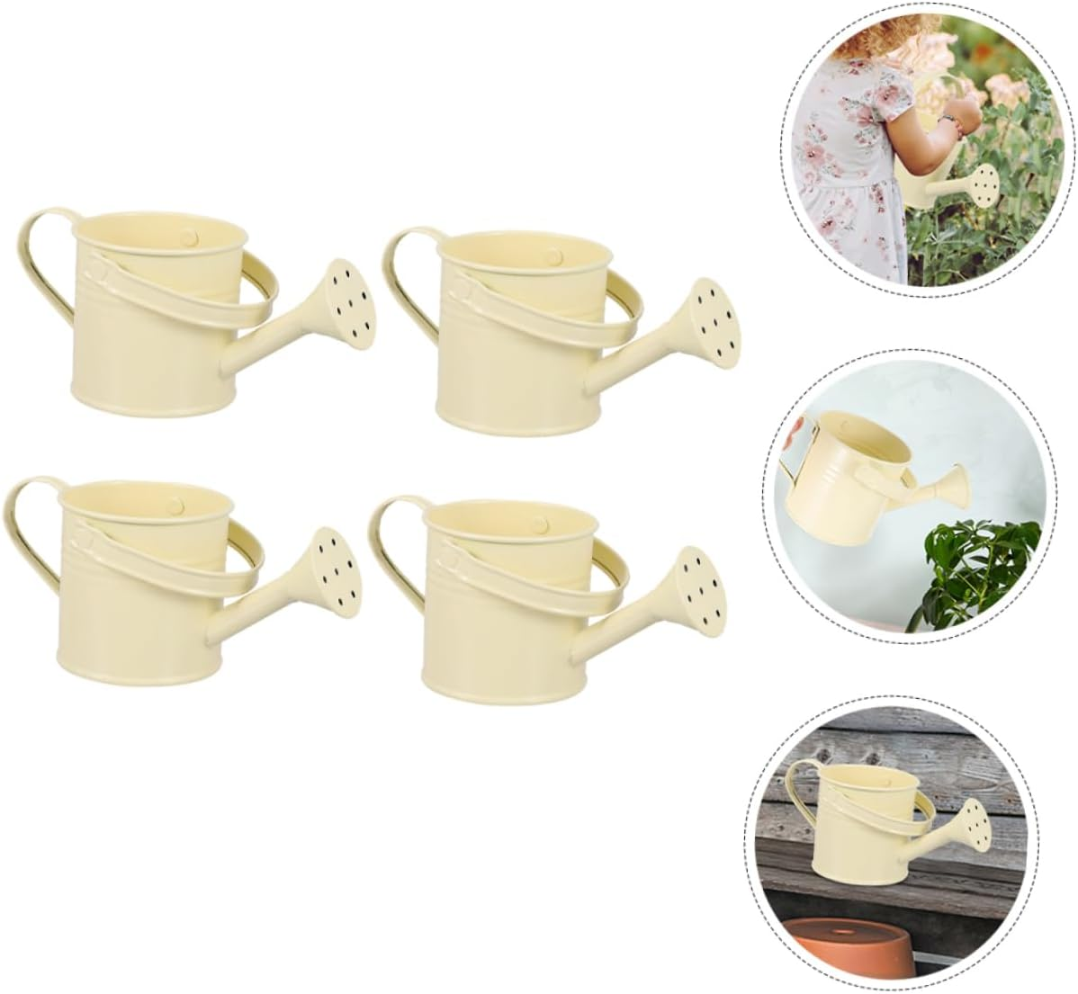 4Pcs Sturdy Iron Material Watering Can for Outdoor Plants Portable Garden Watering Kettle Long Spout image number 6