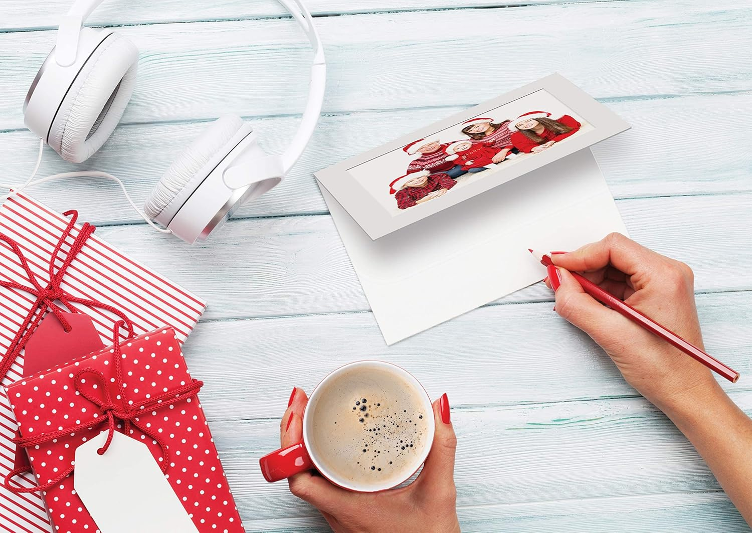 Better Office Products Photo Frame Note Cards for 4" X 6" Photos, 50 Pack, Photo Inserts with Envelopes (White, 50 Pack) image number 2