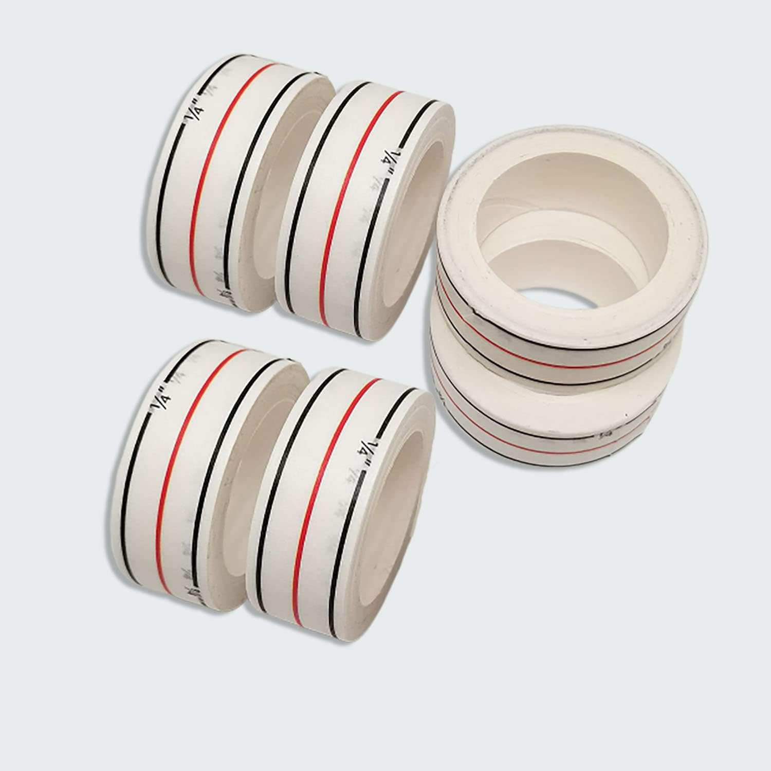 Diagonal Seam Tapes for Sewing Straight Seams - Basting Tape Instruction Tool - Seamingly Accurate Guide for Sewing Machines (6 Rolls) image number 1