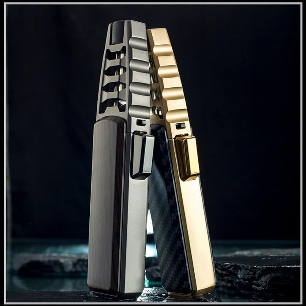 Brightfire Rechargeable Torch Lighter, Big Jet Butane Torch Lighters, Windproof Straight Torch Blue Flame Lighter, Turbine Jet Lighter Torch Heavy Duty Bright Fire Lighter (Black) image number 5