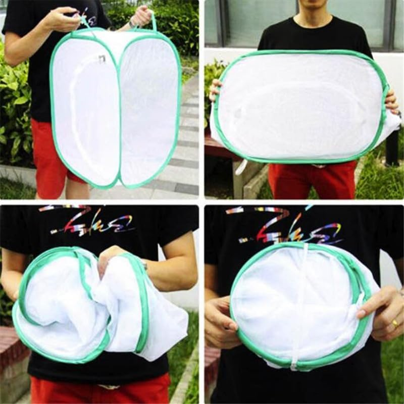 Insect and Butterfly Habitat Cage &ndash; Foldable Mesh Butterfly Cage with Clear View 6 Panels, Durable Breeding Habitat for Kids Garden Science Education 30X30X30Cm image number 3