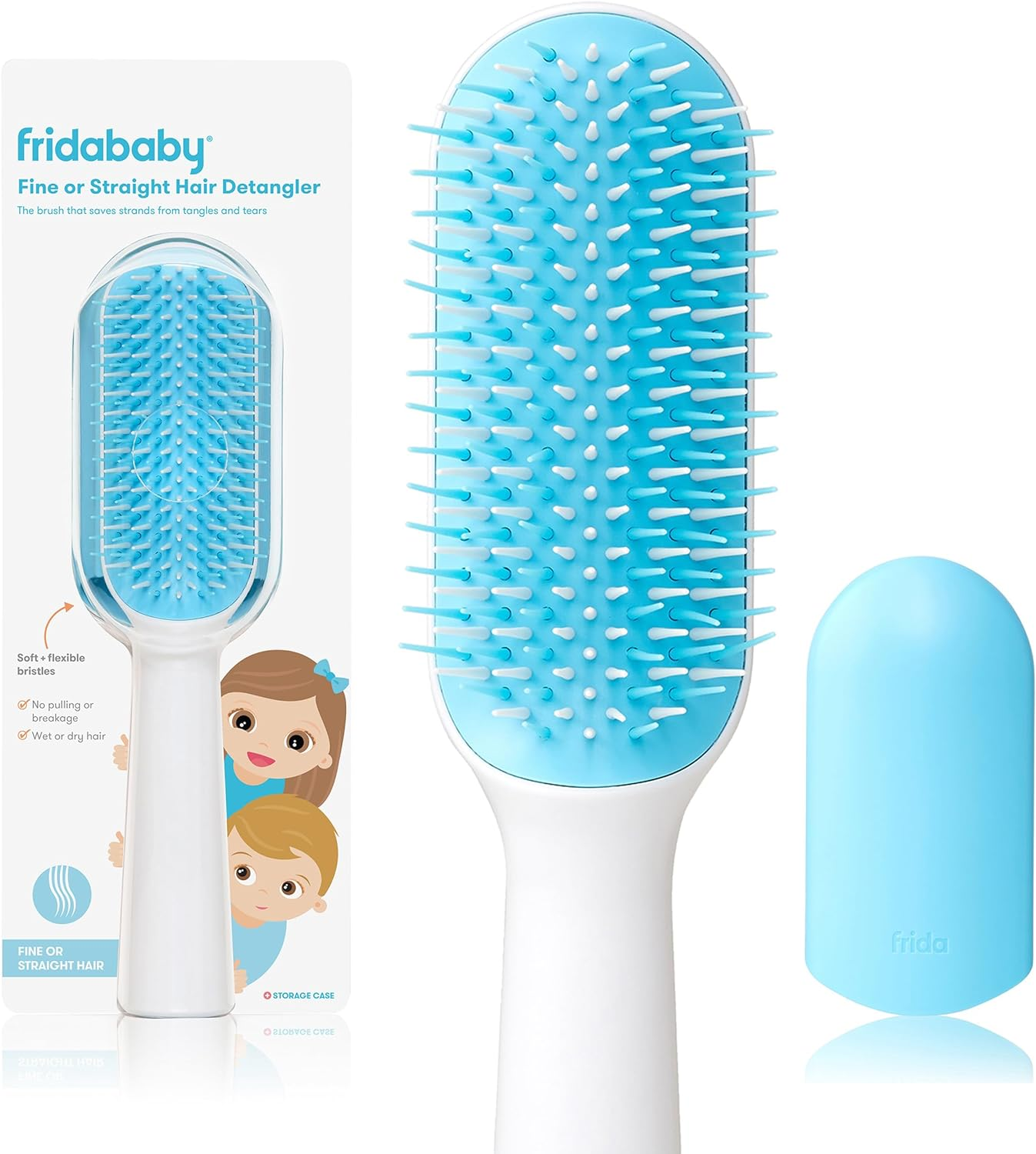 Frida Baby Fine or Straight Hair Detangling Kids Brush By image number 2