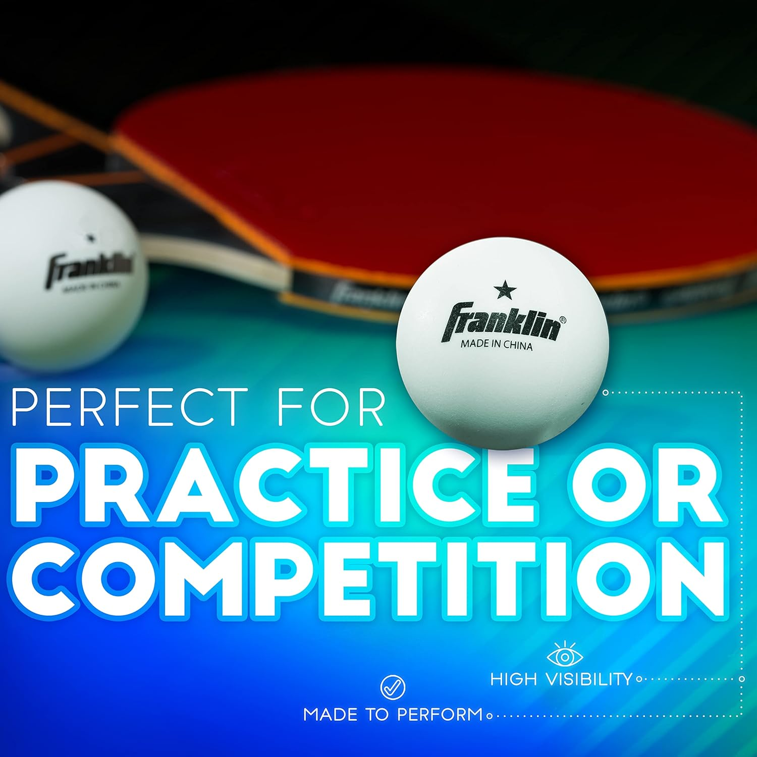 Franklin Sports Table Tennis Balls - Official Size and Weight 40Mm Table Tennis Balls - One Star Professional Balls - Bulk Packs and Family Sets image number 1