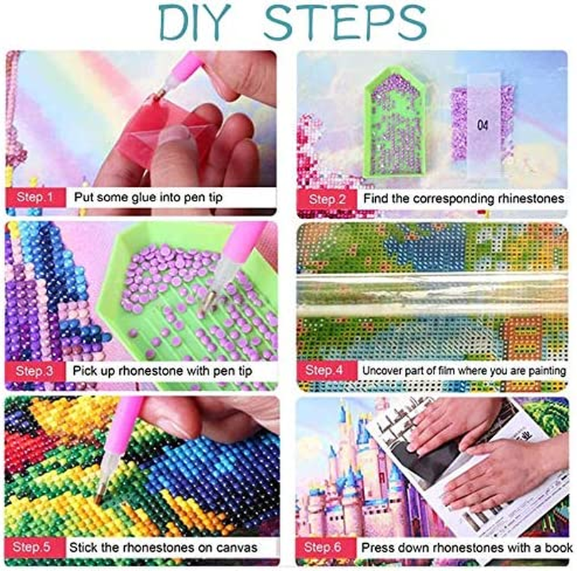 DIY 5D Diamond Painting by Number Kit, Full Drill round Crystal Rhinestone Embroidery Cross Stitch Home Wall D&eacute;cor Art Craft Canvas,Butterfly,15.75 X 11.81 Inch image number 3