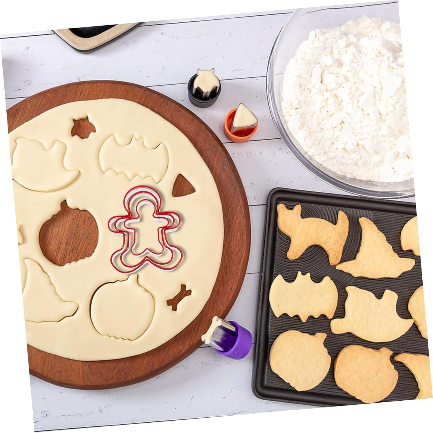 Luxshiny 3Pcs Gingerbread Man Mold for Cookie Baking Reusable Gingerbread Cutout Molds DIY Pastry Cutter for Christmas Cookie Shapes image number 6