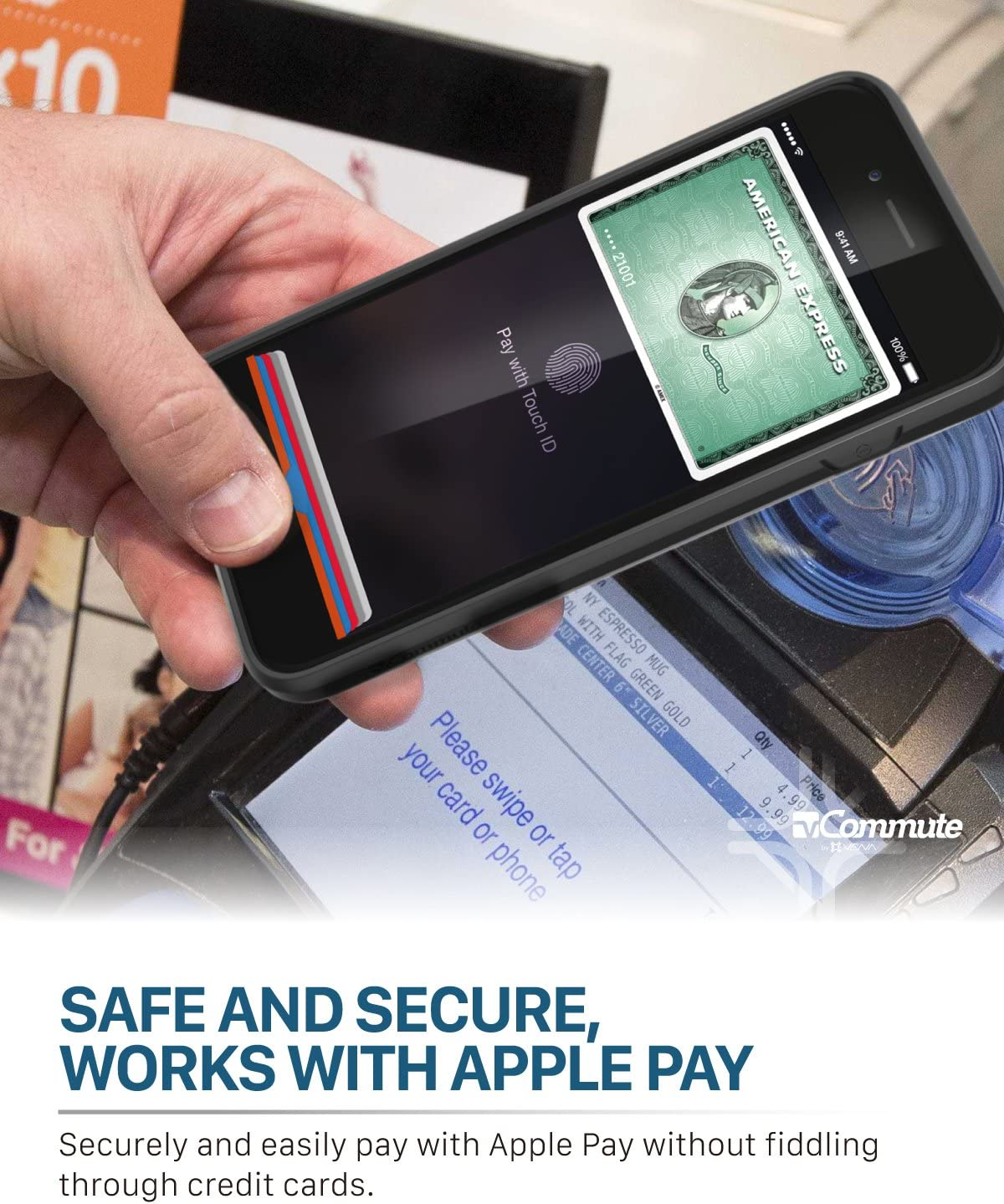 Vena Iphone SE 2020 / Iphone 8 7 Wallet Case, Vcommute (Military Grade Drop Protection) Flip Leather Cover Card Slot Holder with Kickstand Compatible with Apple Iphone SE2 8 7 (4.7-Inch) - Space Black image number 4