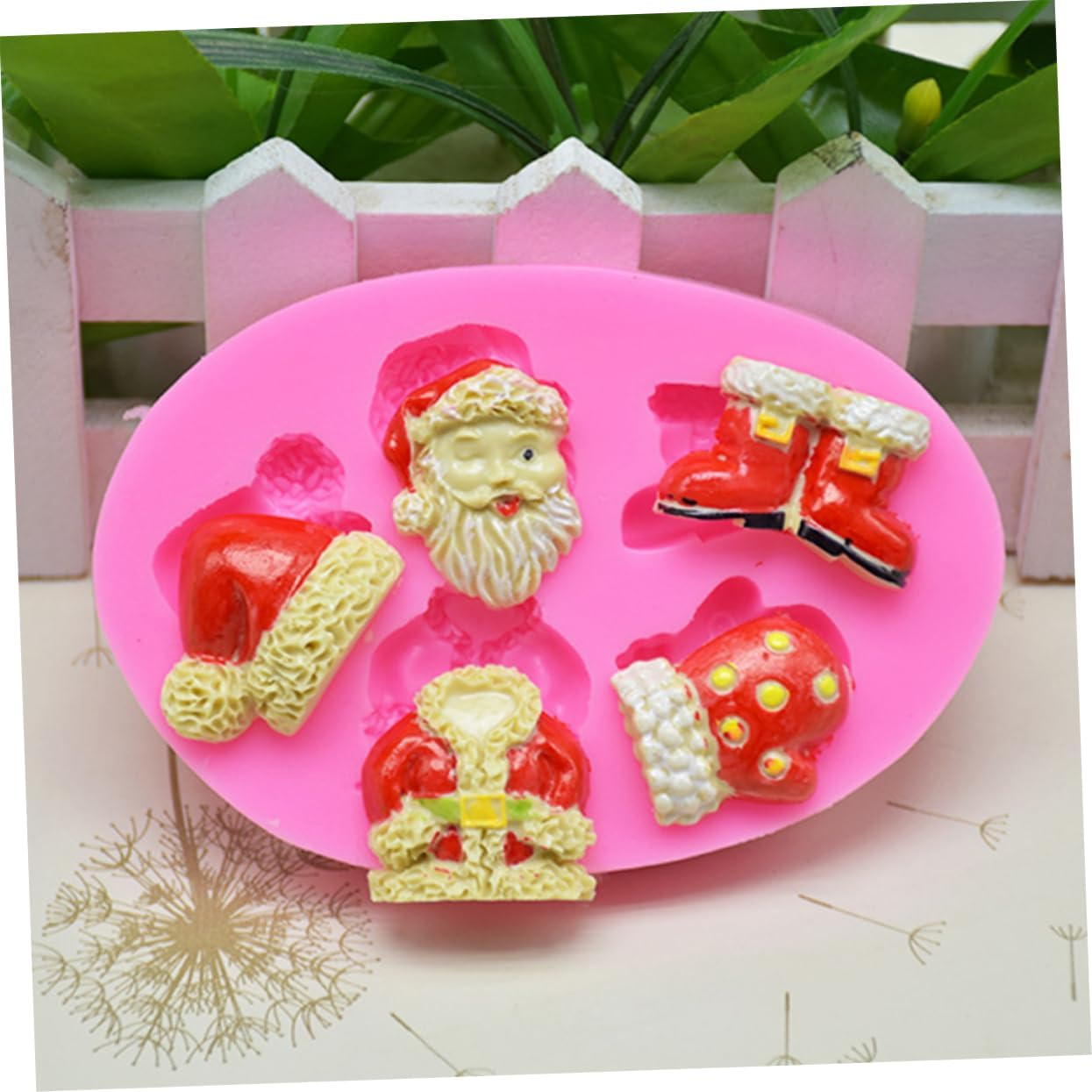 Silicone Santa Claus Hat Gloves Boots Cake Decorating Mold DIY Baking Silicone Fondant Molds Christmas Dessert Baking Tool for Holiday Party image number 5