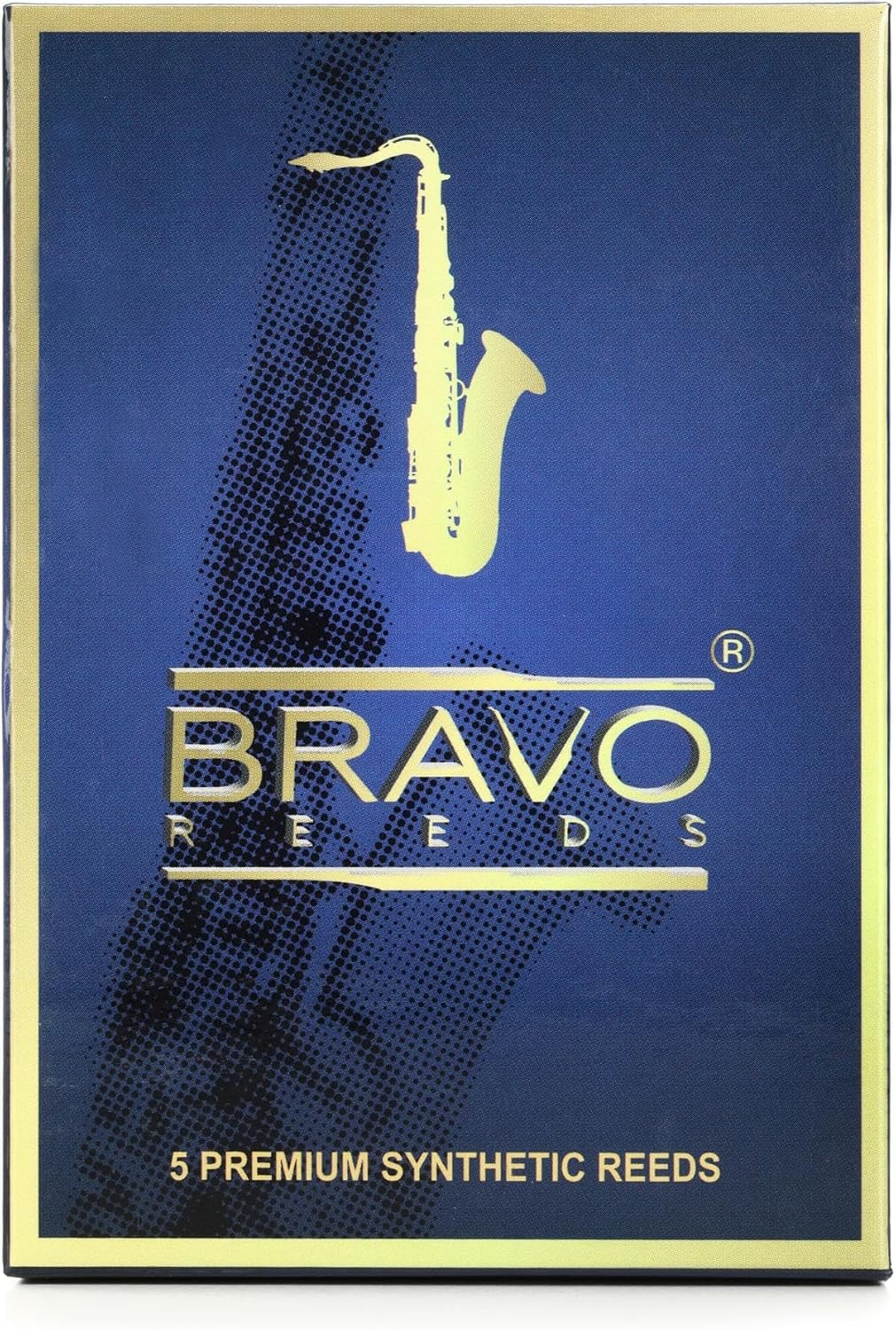 Bravo Synthetic Reeds for Tenor Saxophone-Strength 2.5 (Box of 5), Model BR-TS25