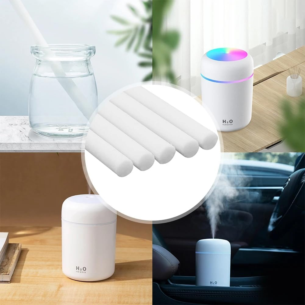 Filter Cotton Sticks, 10 Packs Mini Portable Personal USB Humidifier Replacement Sponges Refill Stick for All Humidifier Diffuser