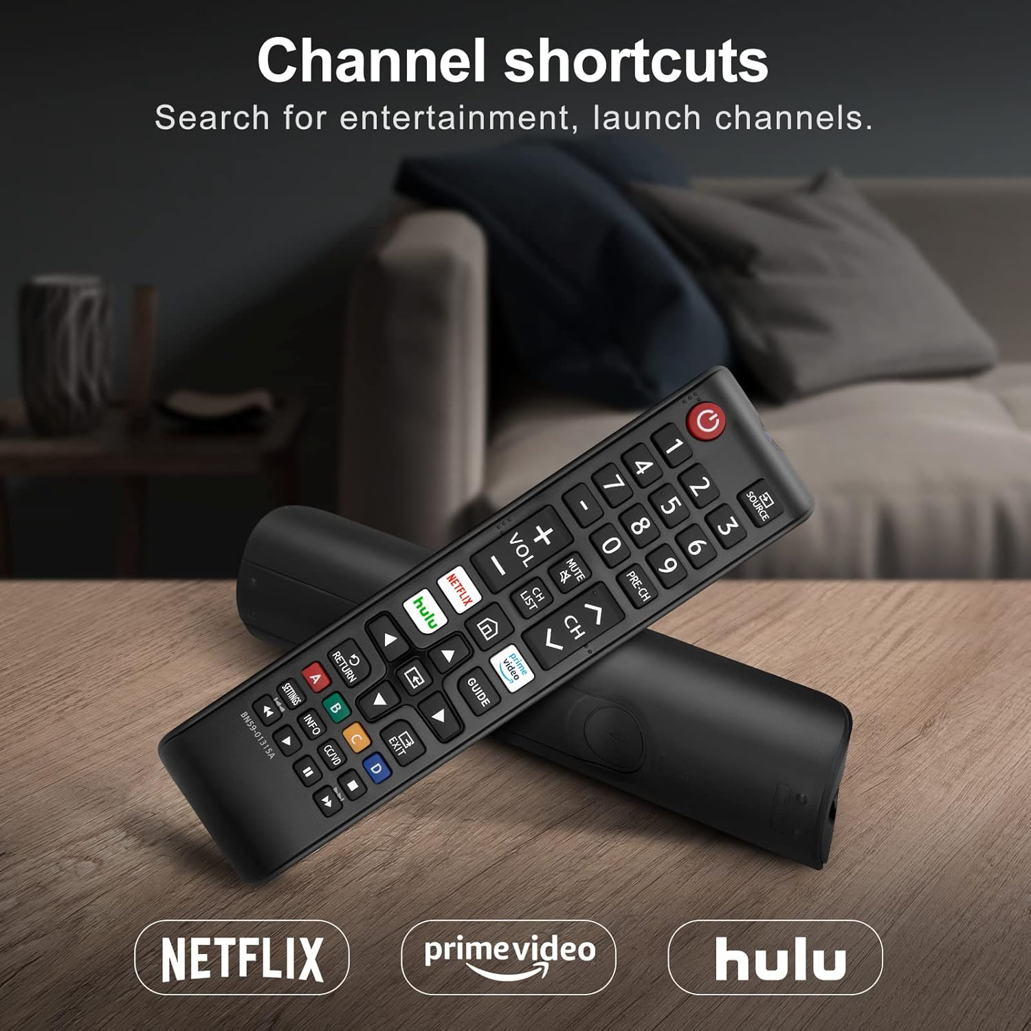 (Pack of 2) Universal Remote for Samsung TV, Replacement for All Samsung Smart TV LED QLED UHD LCD HDTV Frame Curved 4K 8K 3D Series TV image number 1