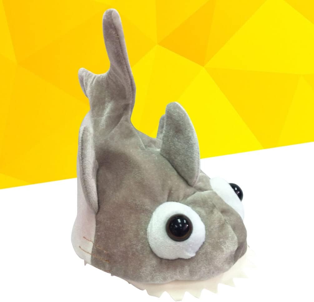 Alipis Shark Hat Shark Hat Animal Head Mask Adult Shark Headband, White Shark Fish Shark Costume Hat for Party Cosplay Funny Costume Hat image number 6