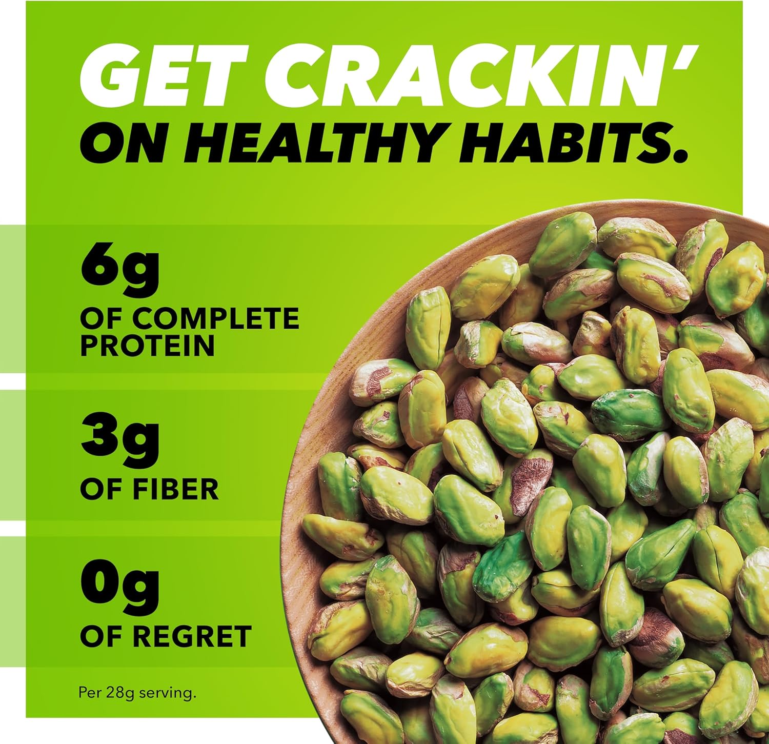 Wonderful Pistachios; No Shells, Roasted & Salted Nuts, Pack of 9 (0.75 Ounce Bags); Protein Powered; Gluten Free; On-The Go-Snack image number 1