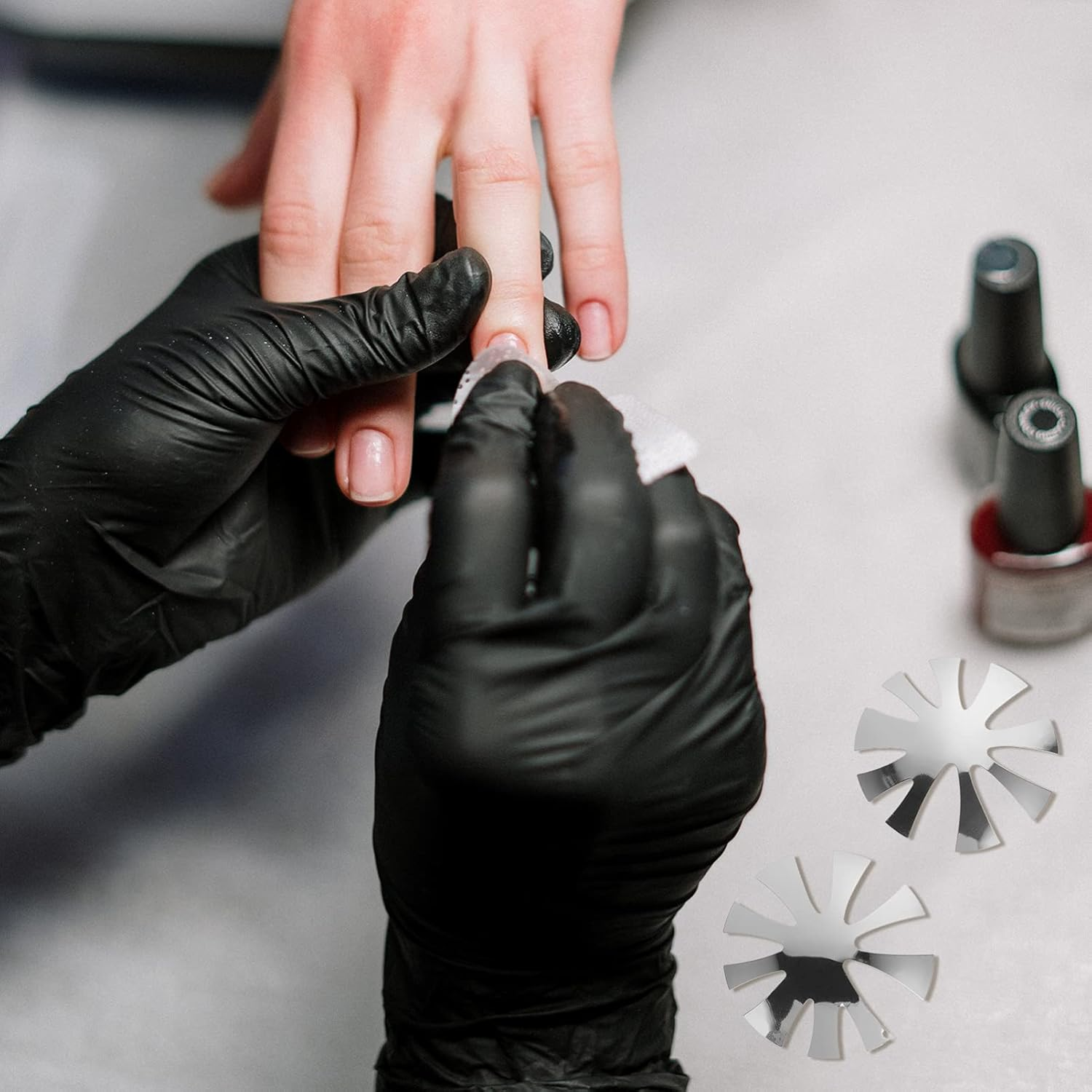 3Pcs French Manicure Steel Plates Nail Art Line Plate Professional Nail Cutter Module Sturdy Trimmer Template for Salons image number 6