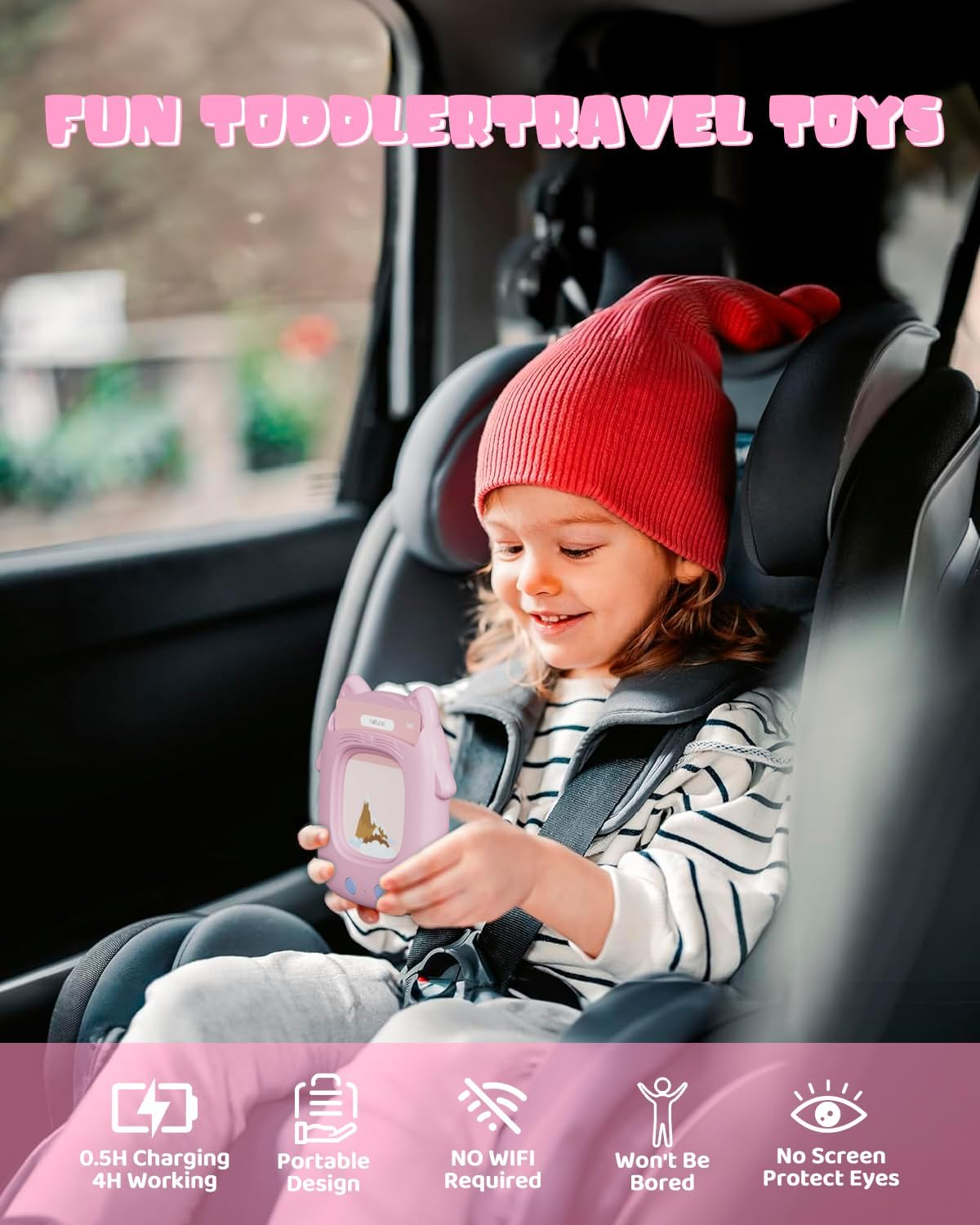 Micomlan Talking Flash Cards for Toddlers - 510 Sight Words Montessori Toys, Learning Educational Gifts, Autism Speech Therapy Toys for Age 2 3 4 5 Years Old Boys and Girls Birthday Gifts, Pink image number 5