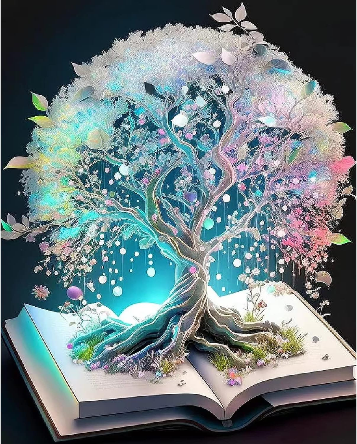 Rousp DIY 5D Diamond Painting Kits for Adults Diamond Art Tree of Life Diamond Painting Full Drill Crystal Craft Kits for Home Wall Decor Gifts, 15.7X19.7Inch