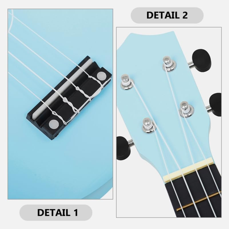 Toyvian Wooden Ukulele Musical Instrument String Small Ukulele for Beginners Boy Girl Boys and Girls and Beginners Adult Random Color image number 5