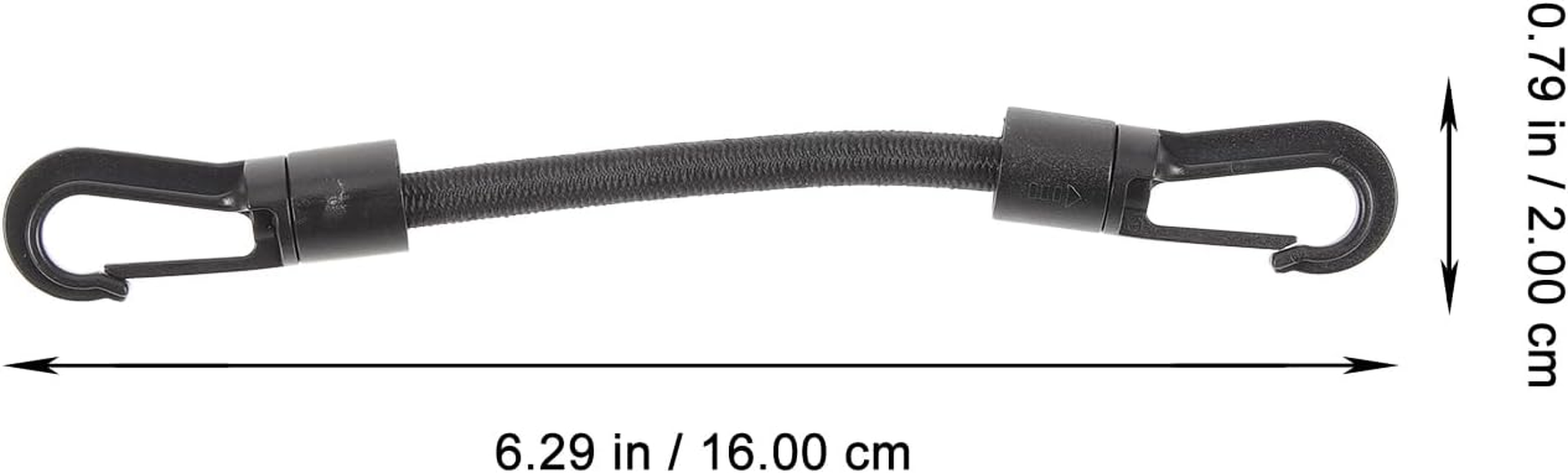 5Pcs Elastic Hook Straps - Heavy Duty Bungee Cords with Hooks Multi-Function Tie down Straps for Outdoor Camping Tent Fastening & Kayak Securing image number 4