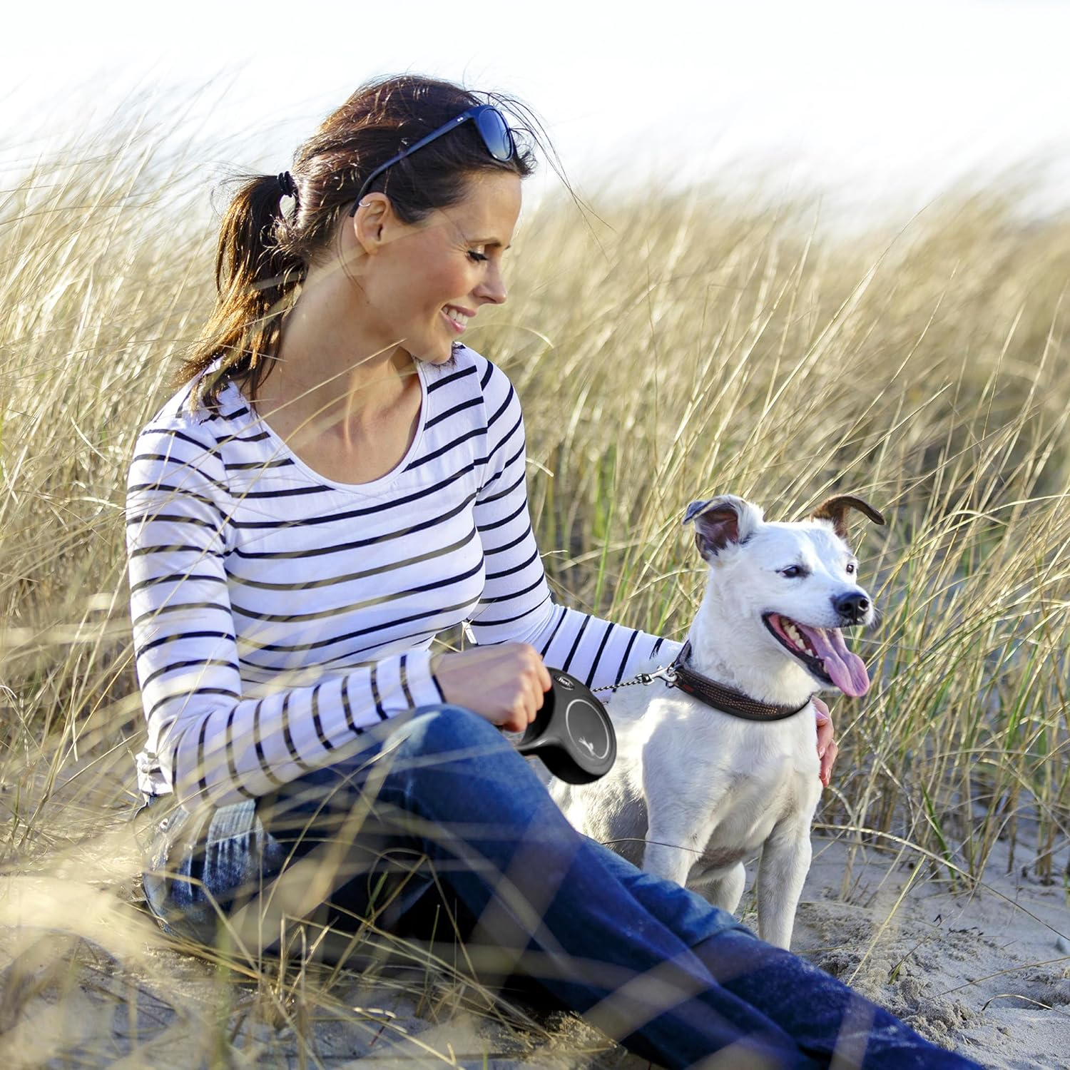 FLEXI New Classic Cord Retractable Dog Leash for Small Dogs up to 18 Lbs. &ndash; 10 Ft., Black | Tangle-Free Pet Walking Leash with One-Handed Brake, Pause, Lock|German Quality Product image number 5