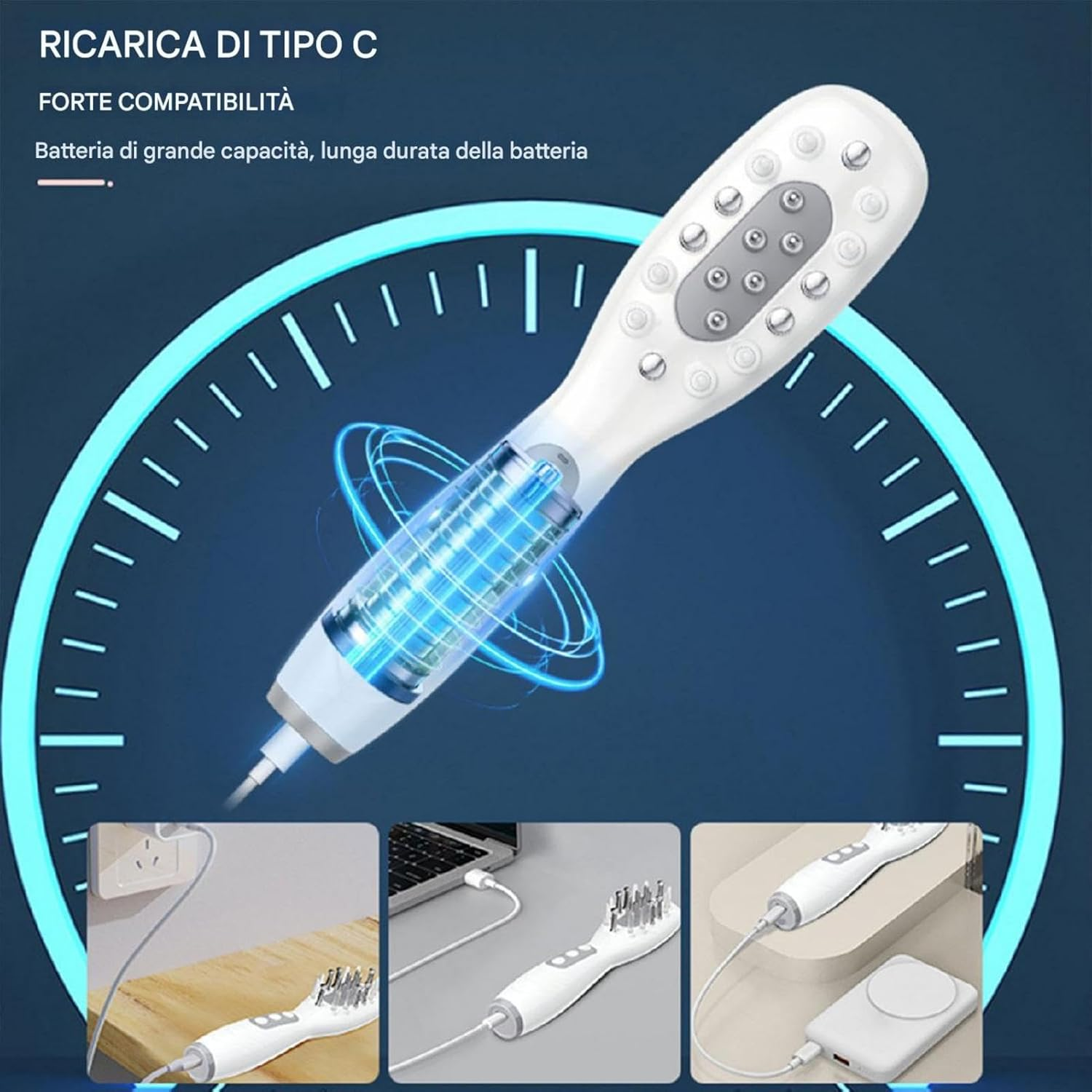 Generic Electric Hair Massage Brush, Electric Hair Growth Massage Brush, Scalp Massager, Hair Growth Brushes for Hair Growth image number 3