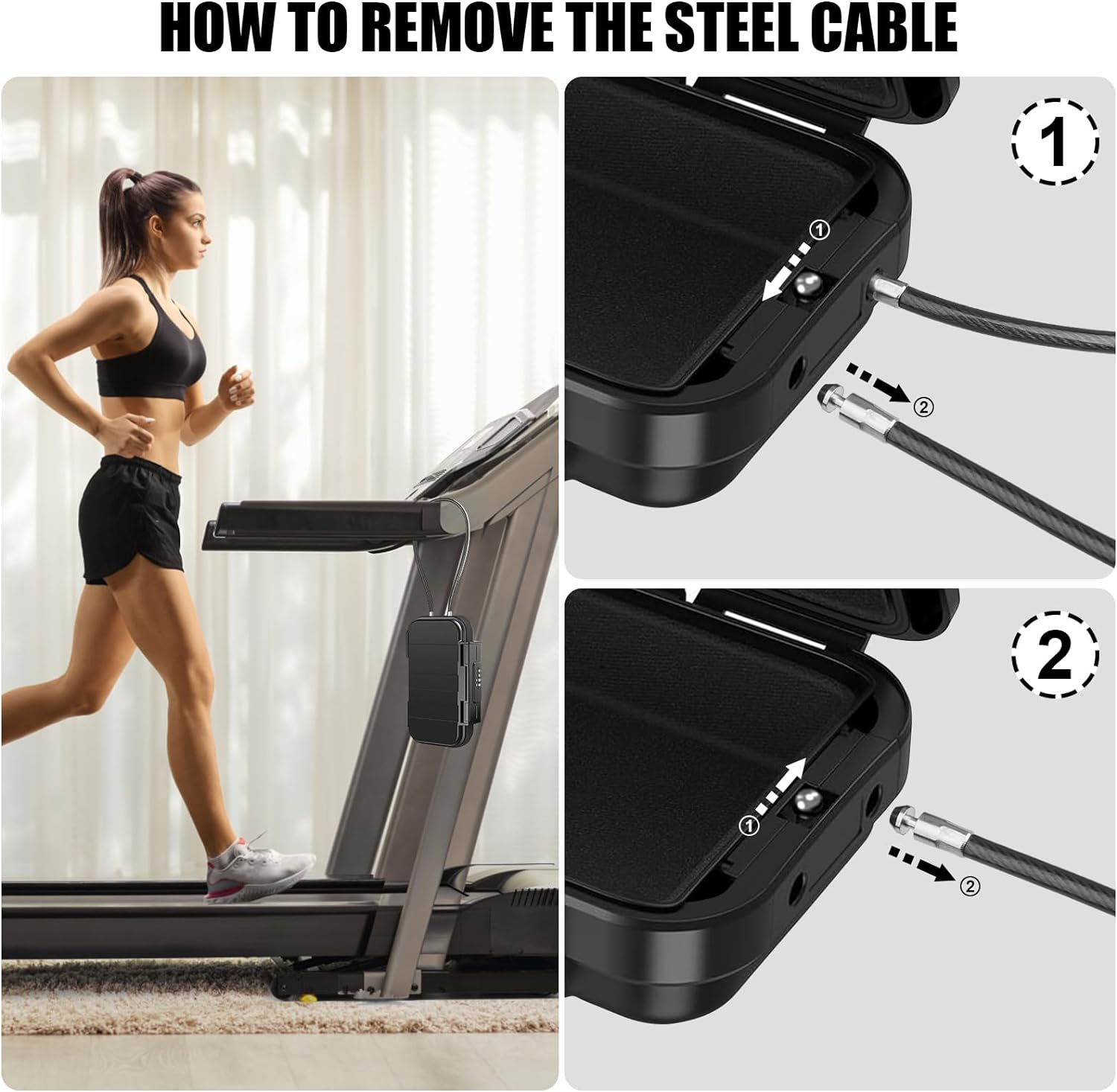 Diyife Outdoor Portable Safe Box, [Waterproof] 4-Digit Security Combination Lock Case, Shockproof Travel Safe, Lock Box with Removable Wire Rope for Hotels, Travel, Sports, Cabinet, Office, Vacation image number 1